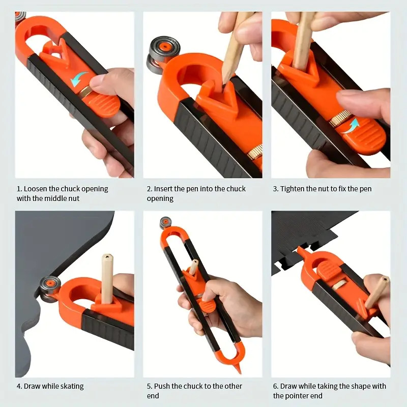 Precision Lockable Contour Gauge, Woodworking, Irregular Shape Measuring Tool