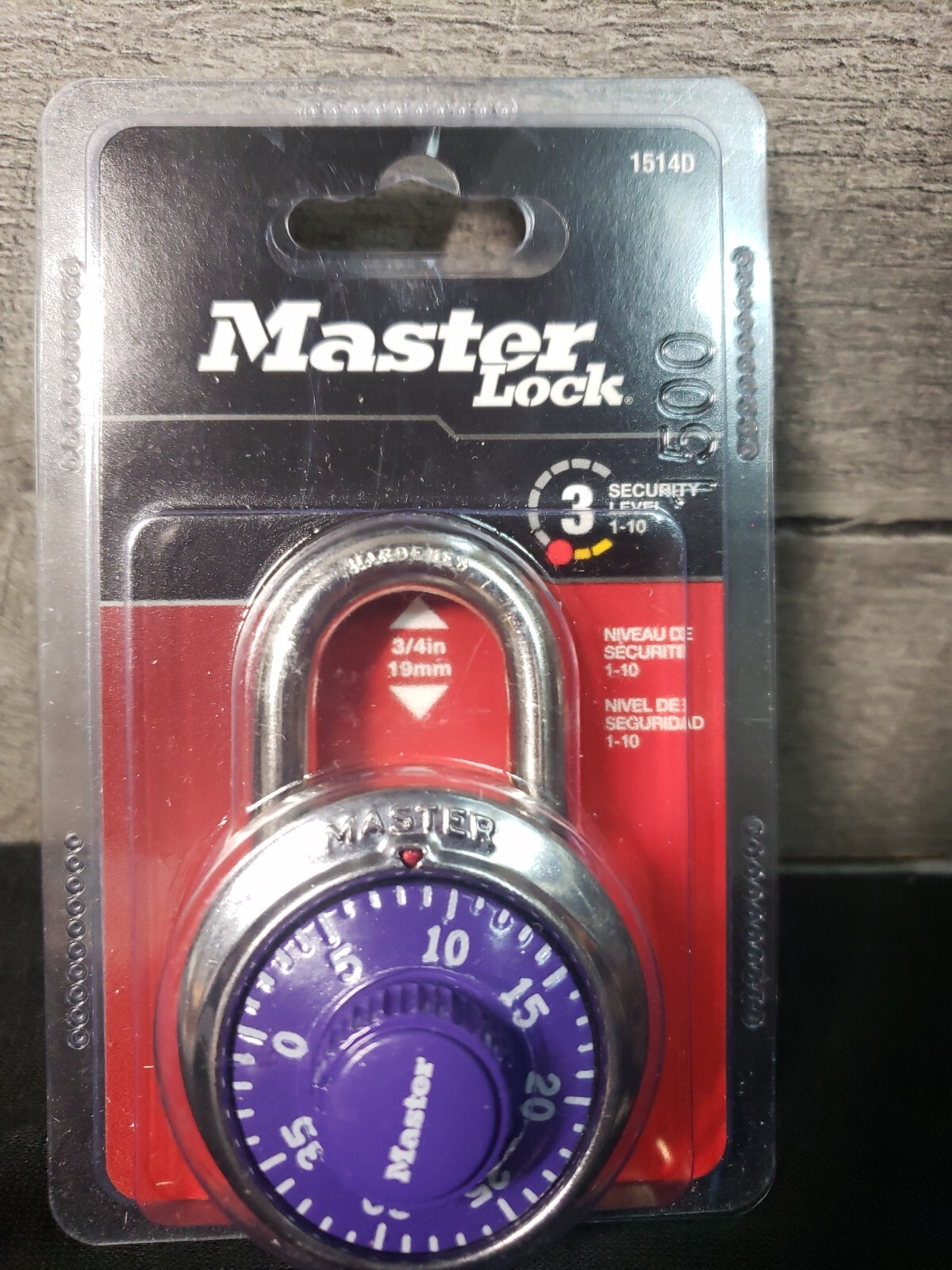 Master Lock 1514D Purple Anti Shim Dial Combination Padlock NEW