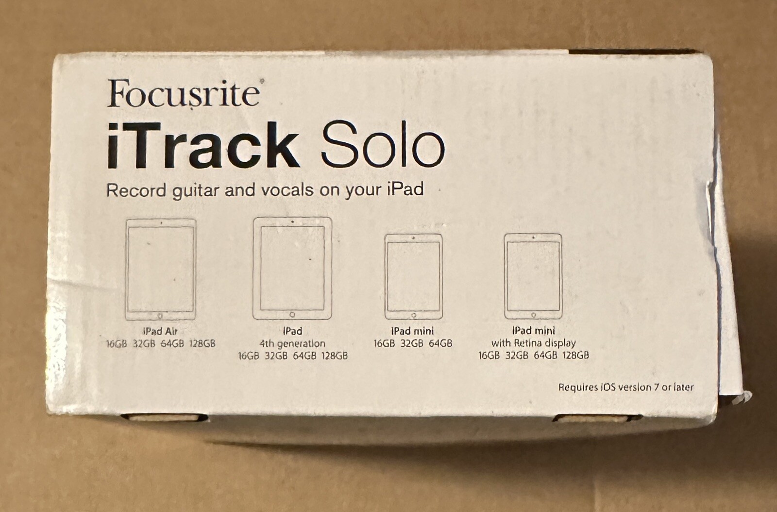 NEW: Focusrite iTrack Solo Lightning / 2 Channel USB Audio Interface