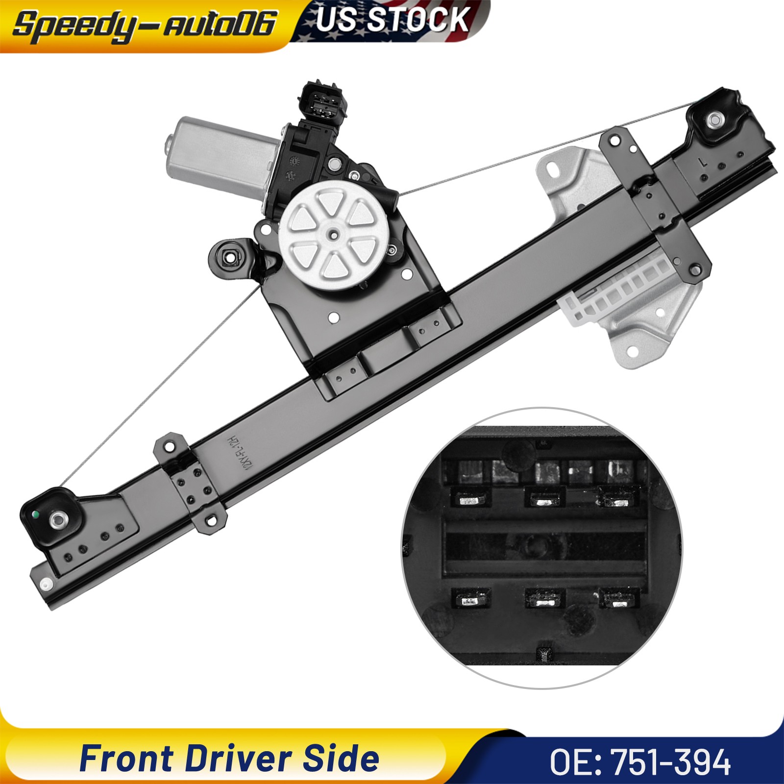 Power Window Regulator Front Driver Side w/ Motor for Nissan Sentra 2013-2019