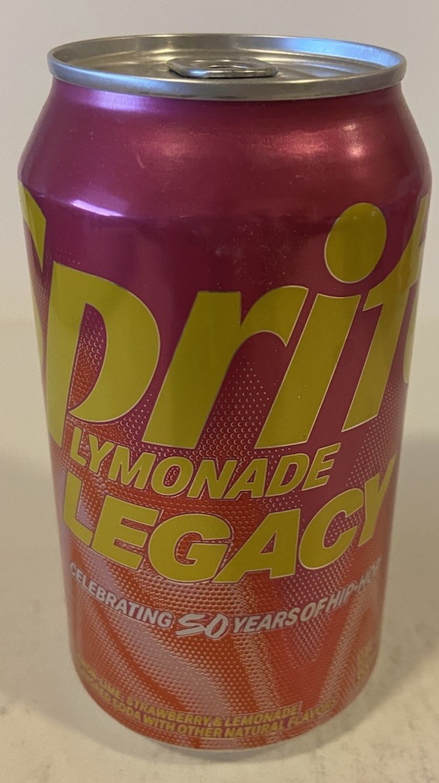 12 oz. SPRITE SODA CAN ( LYMONADE LEGACY ) EMPTY BOTTOM OPENED