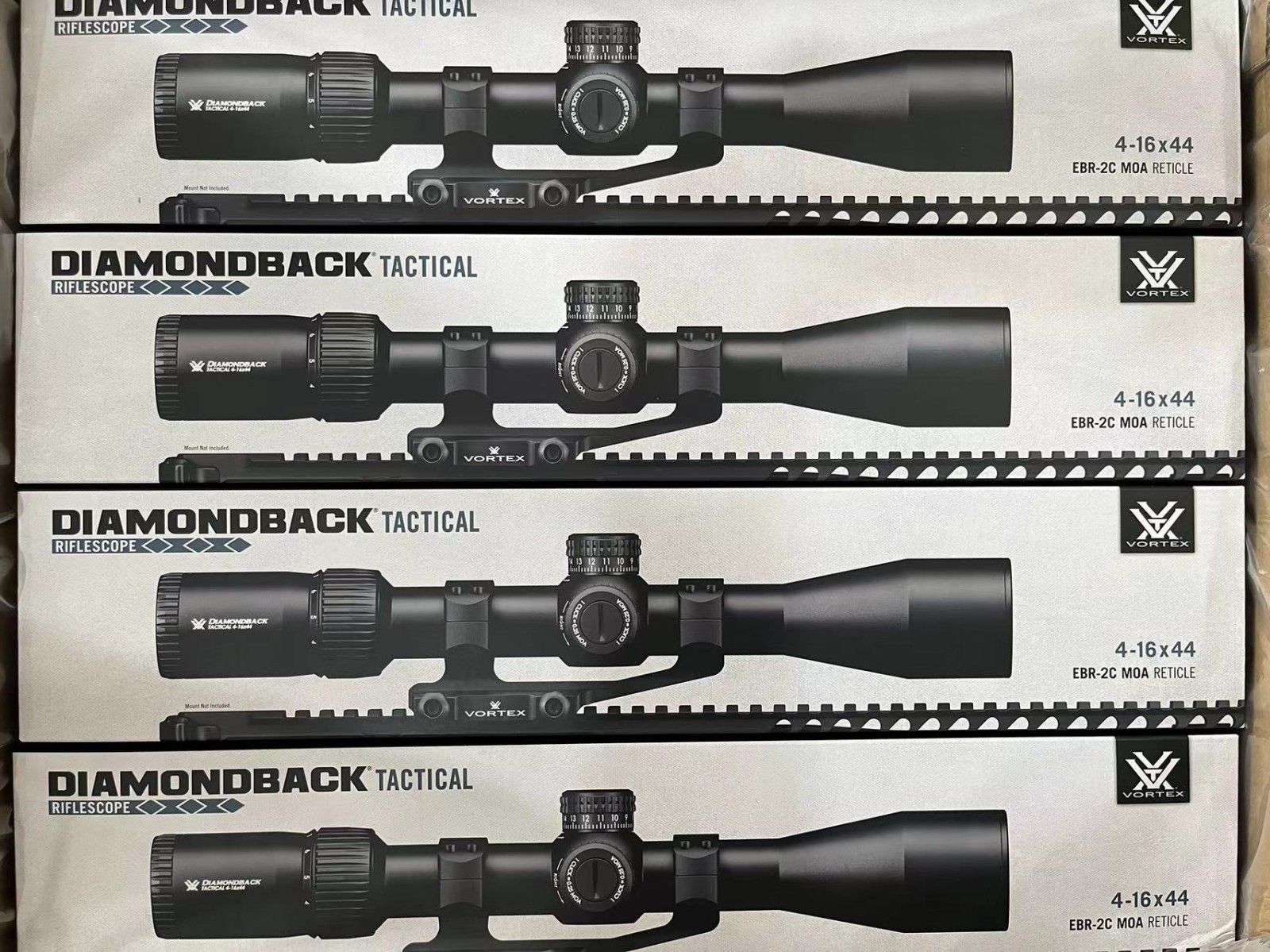 Vortex 4-16x44FFP EBR-2C MOA Reticle Rifle Scope With PR30-H Rings DBK- 10026
