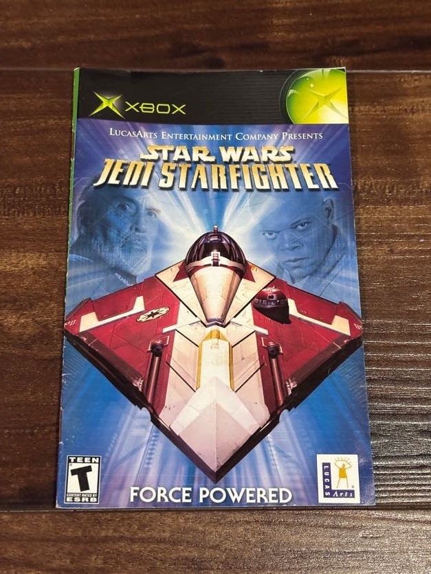 Star Wars Jedi Starfighter XBOX Instruction Manual Only