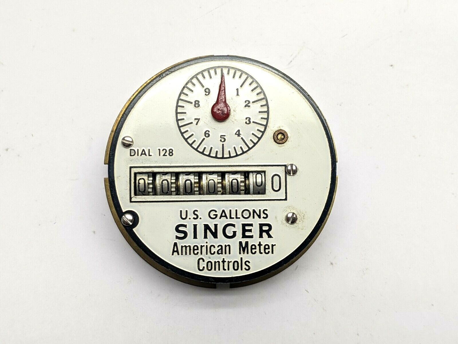 Vintage American Meter Controls US Gallons Meter Dial 128 All Brass Construction