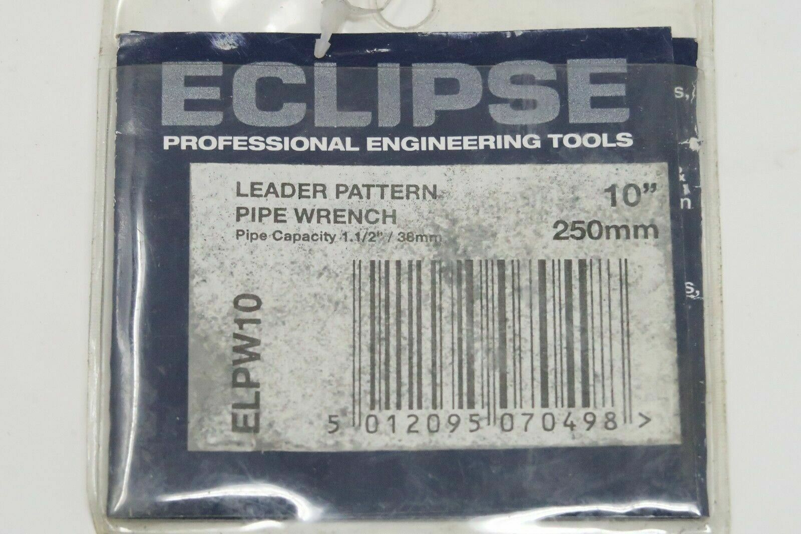 1 pcs Eclipse Tools ELPW10, 10" Leader Pattern Pipe Wrench, Blue ENGLAND