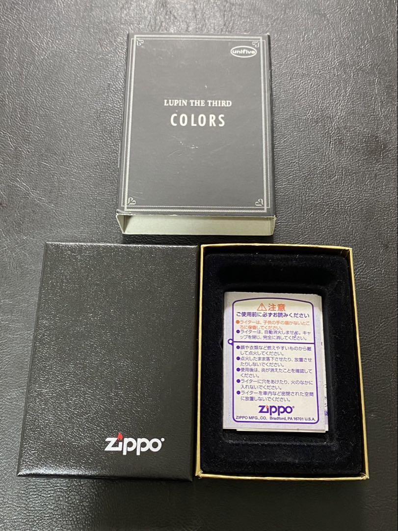 Zippo Lupin The Third Colors Silver One Sided Processing Lighter Regular Japan