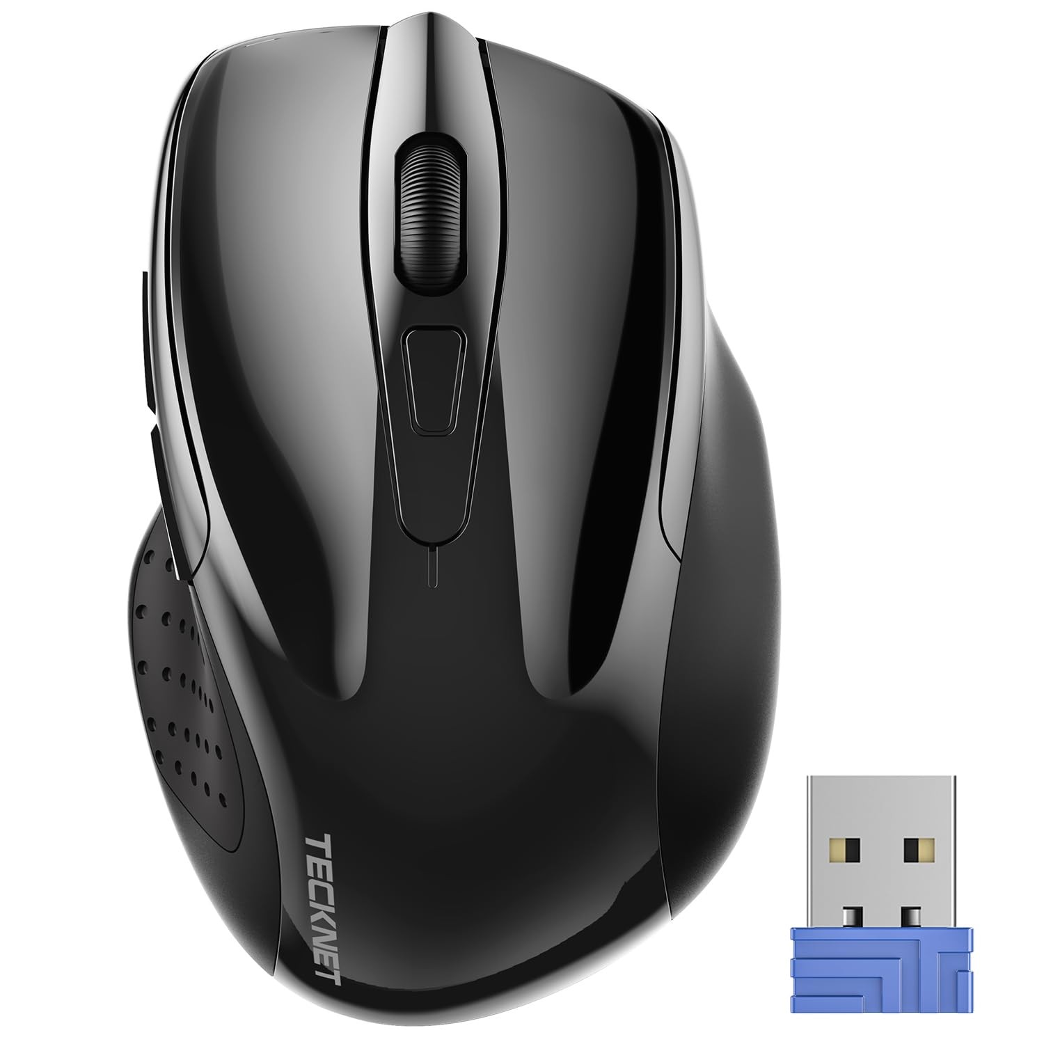 TECKNET Wireless Mouse 2.4G Ergonomic Optical Mouse Computer Mouse for Laptop