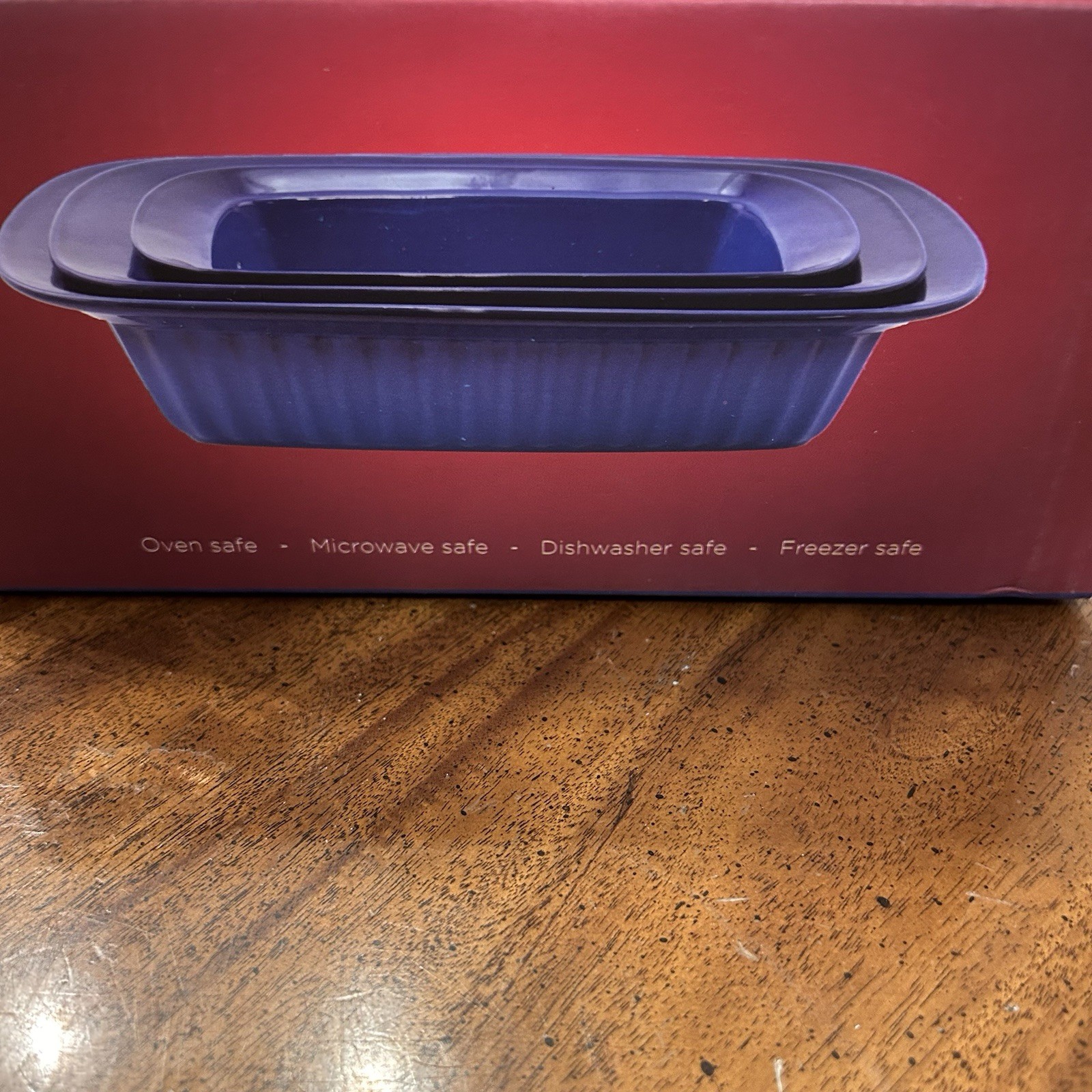 New Appetit Moonrise Stoneware 3-Piece Rectangular Baking Dish Set