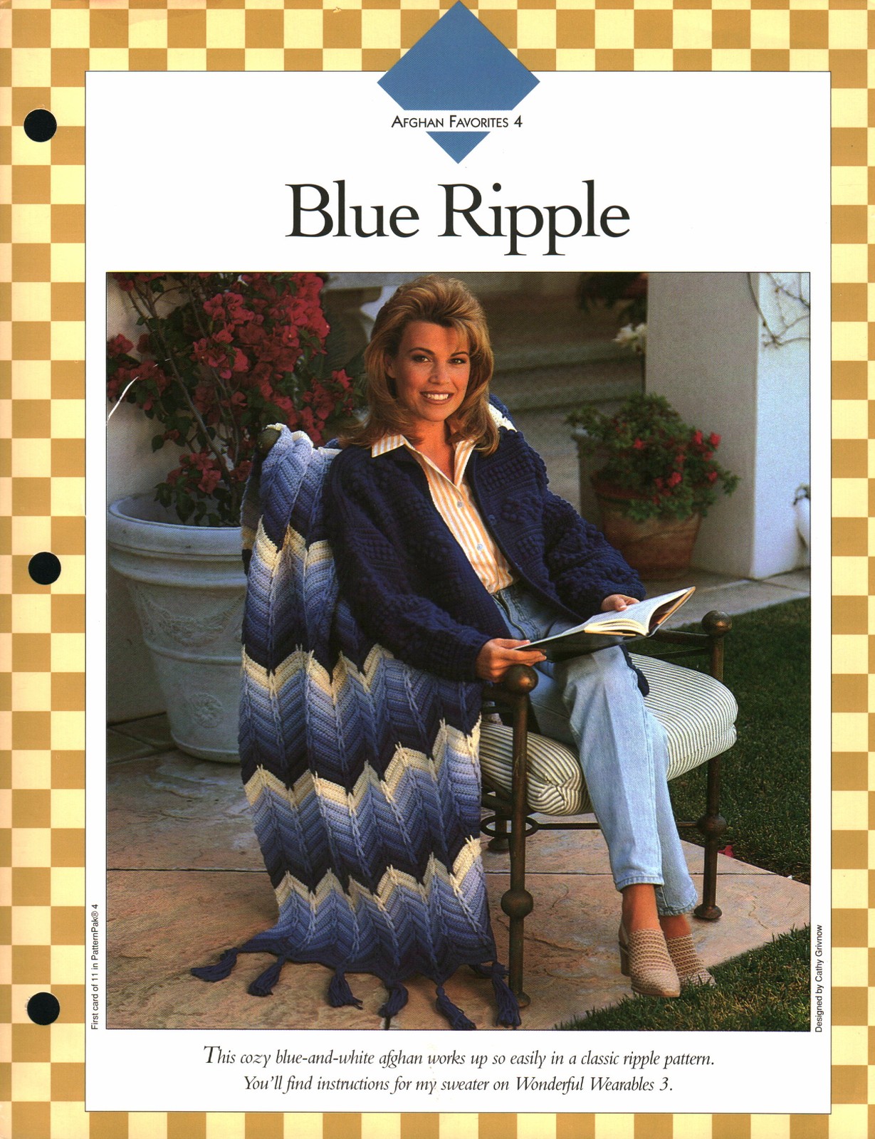 Blue Ripple Afghan - Afghan Favorites 4 | Vanna Crochet Faves 85040-A
