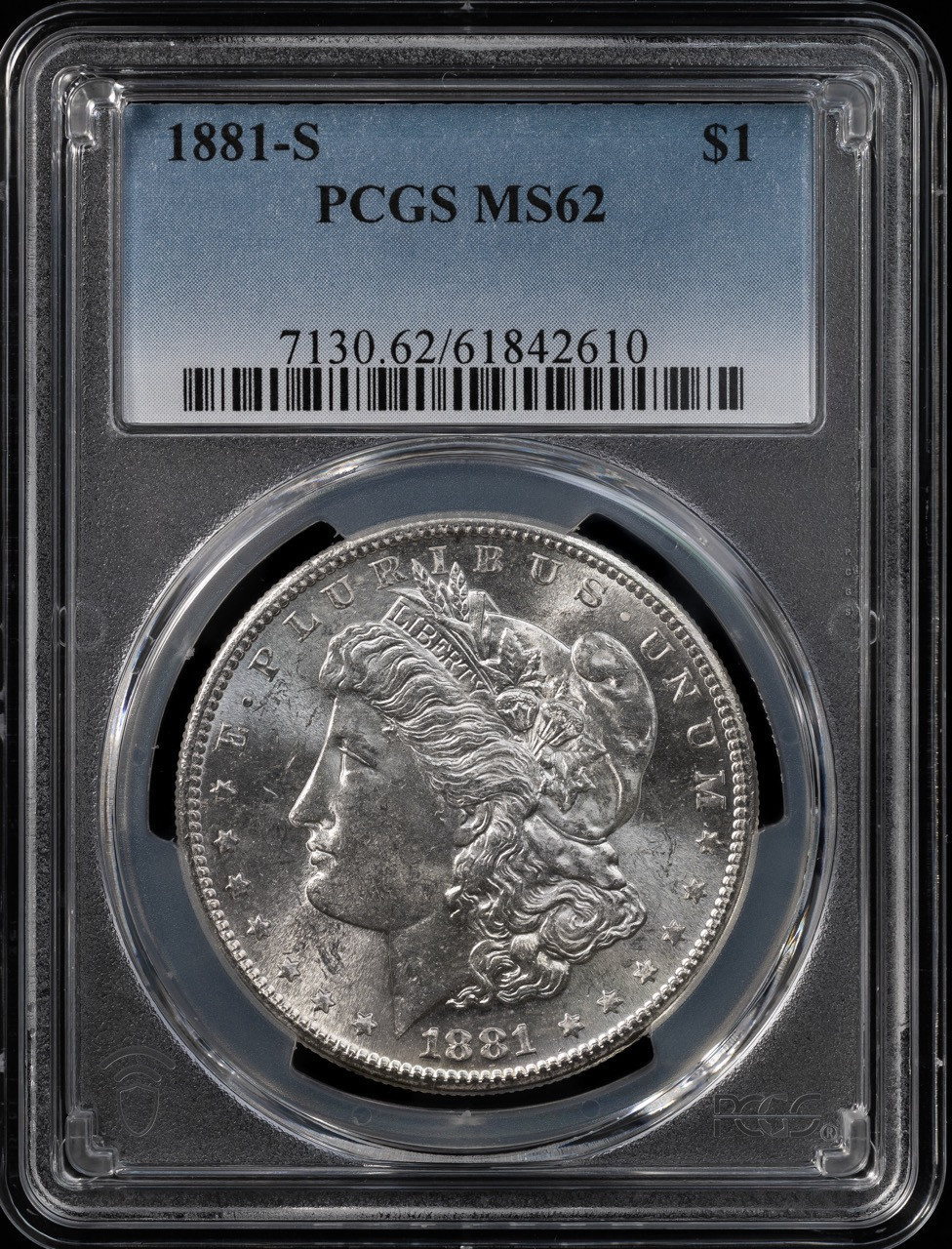 1881 S Morgan Silver Dollar PCGS MS-62
