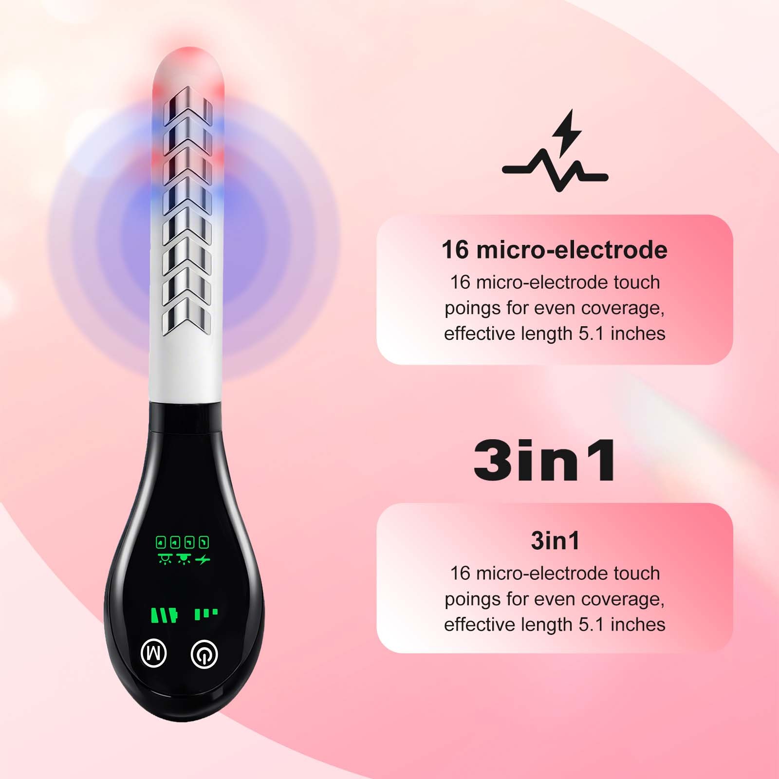 16-Electrode Postpartum Pelvic Floor Trainer Red Blue Light for for Incontinence