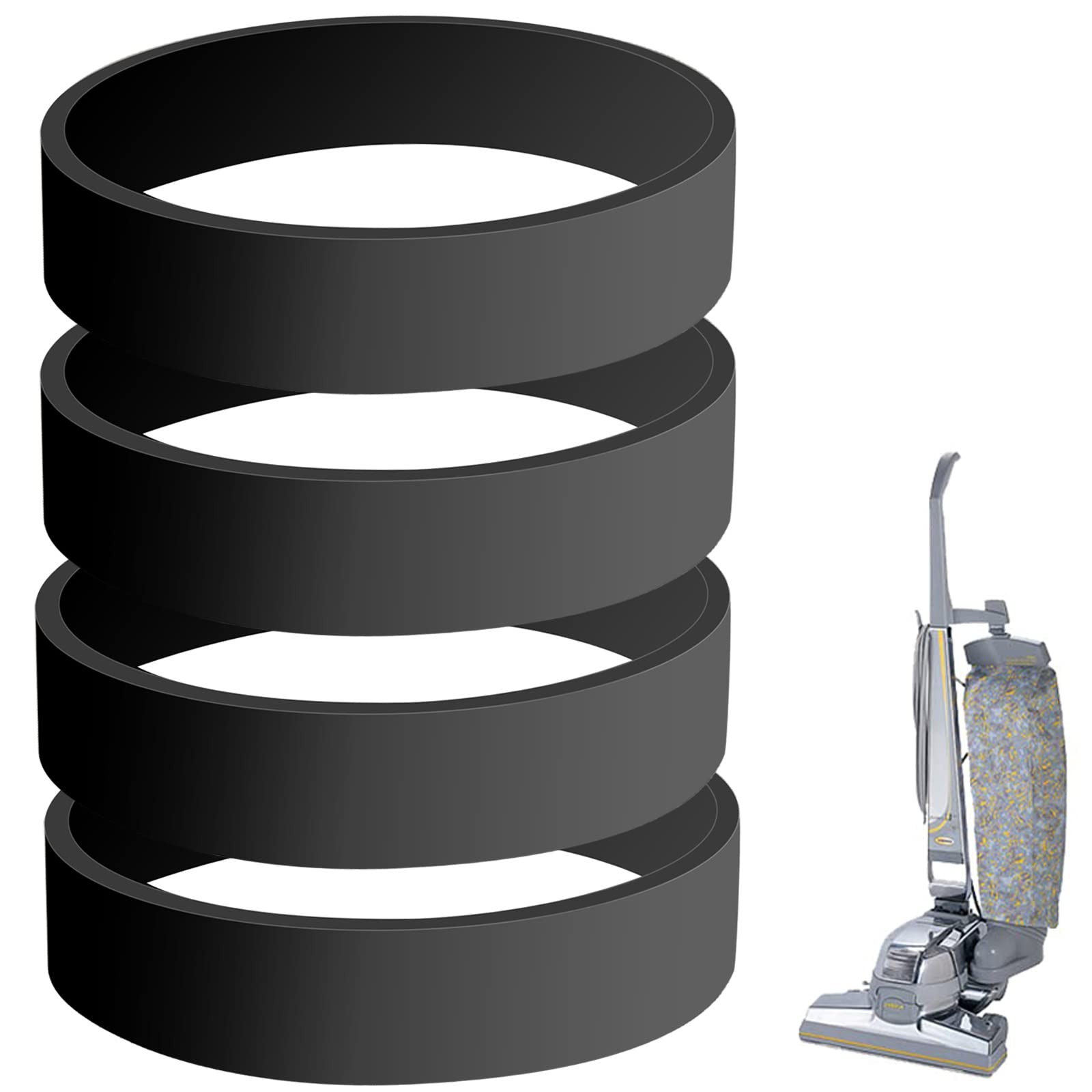 4 Pack Vacuum Belts Replacement for Kirby Cleaner, Replace Parts Black