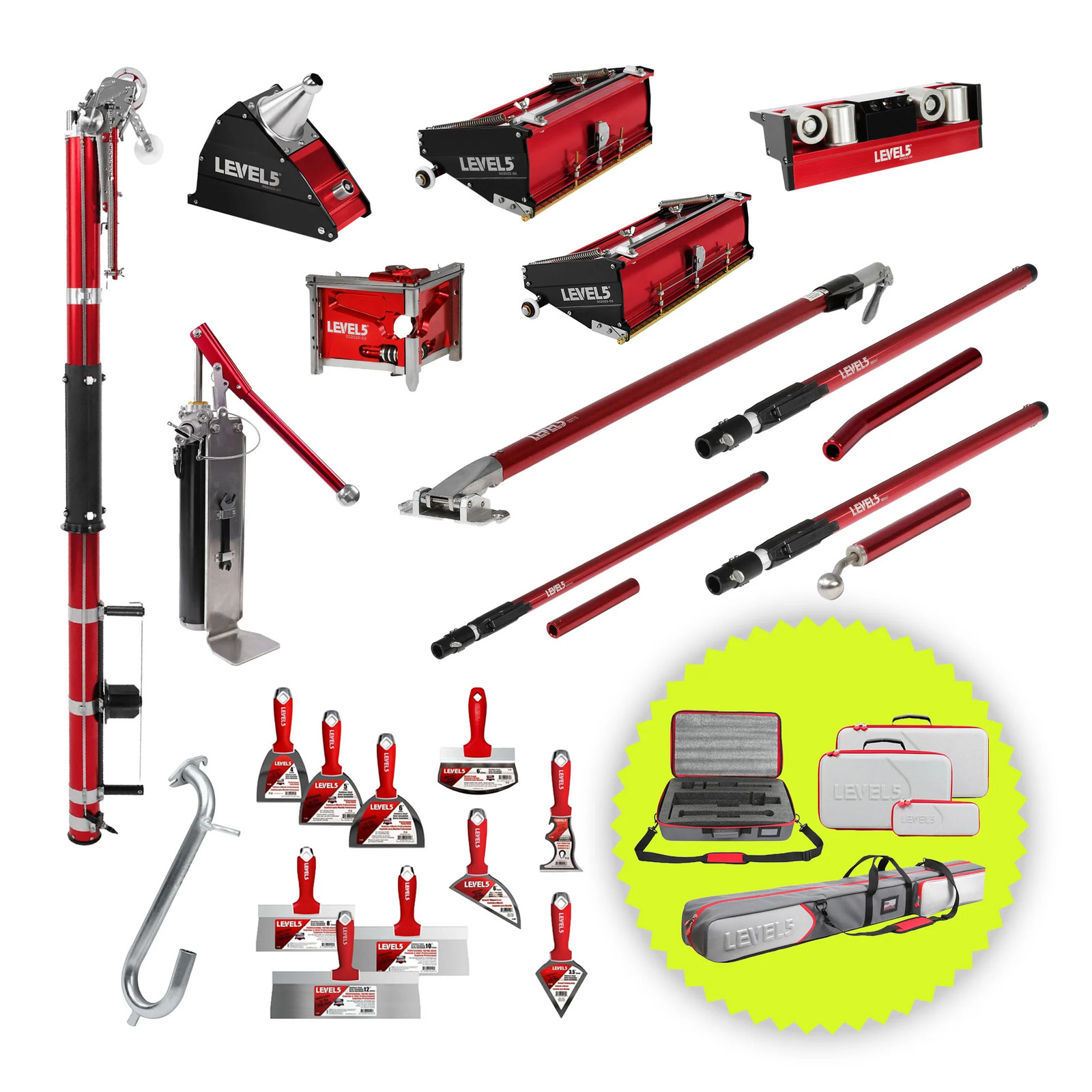 Level 5 L5T Full Set with Extension Handles and Bonus Tool Cases Set 4-601P