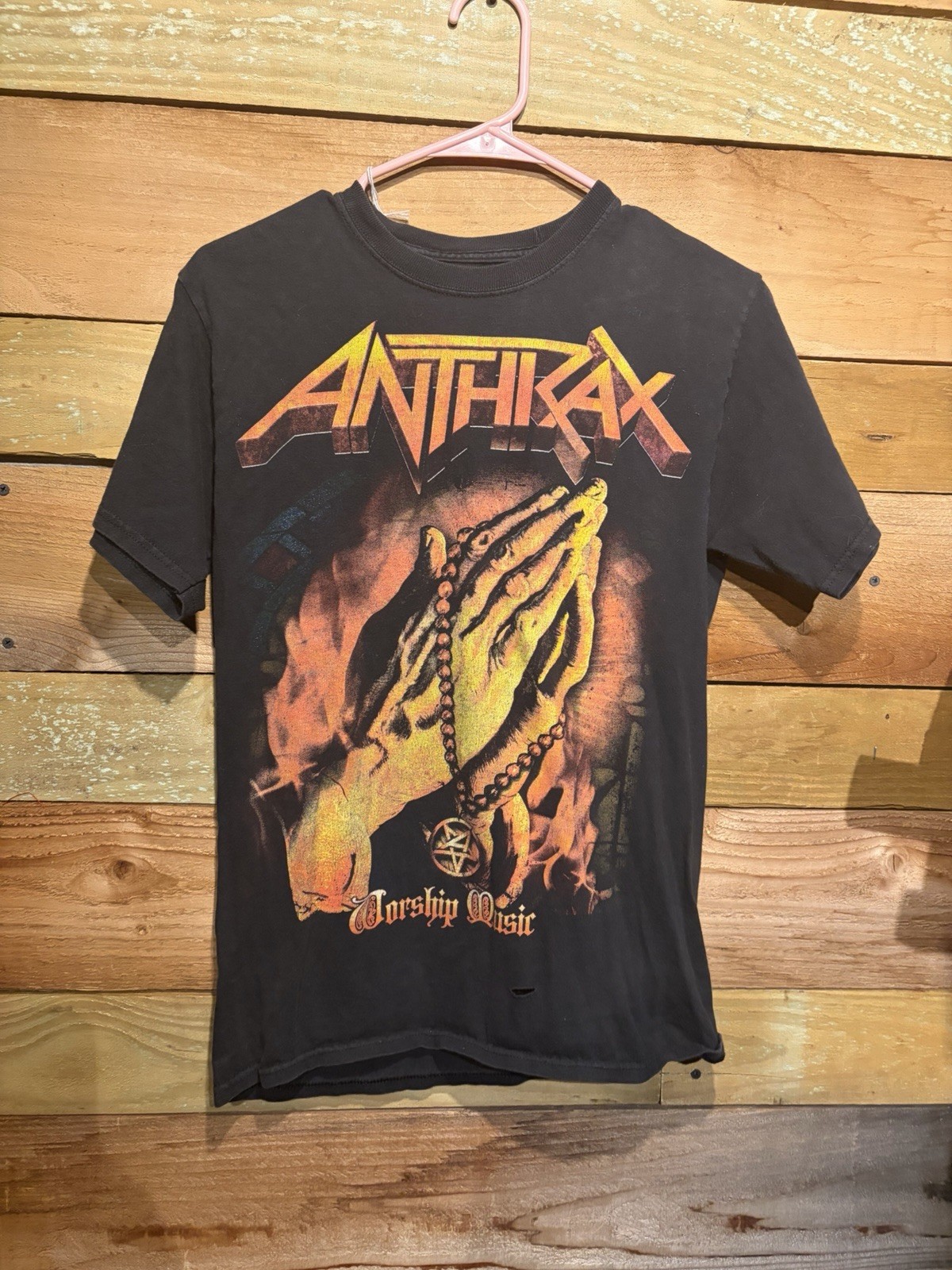 Anthrax Worship Music T-Shirt-S-preowned