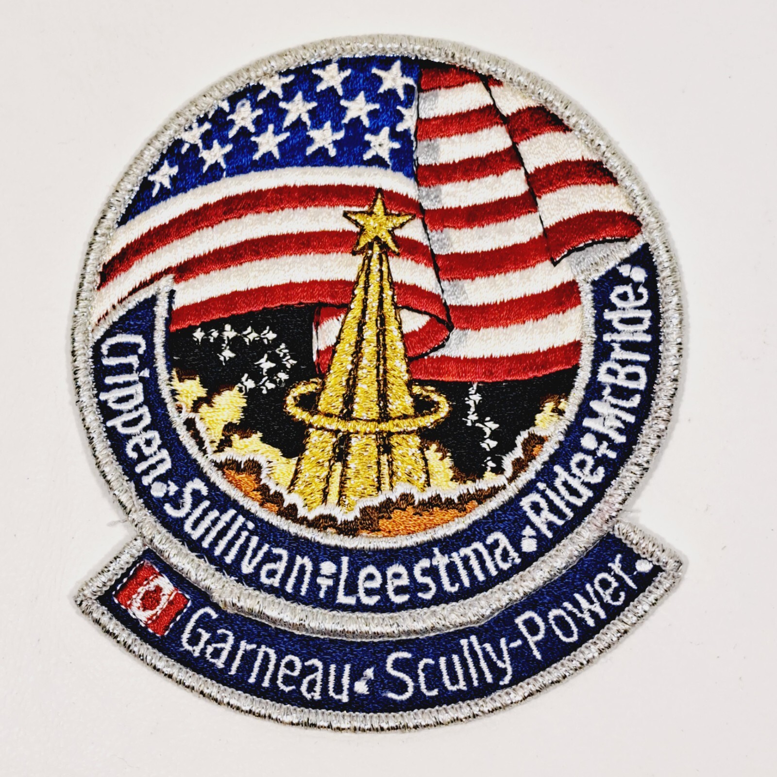 NASA 1984 Shuttle Challenger STS-41G Crew Patch Crippen Sullivan Leestma Ride