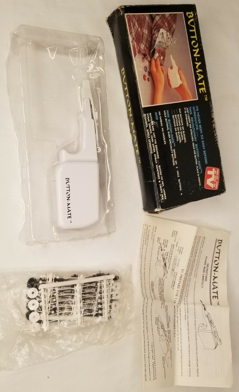 Button-Mate Instant Button Attach Repair As Seen On TV Easy Quick Fix No Sew