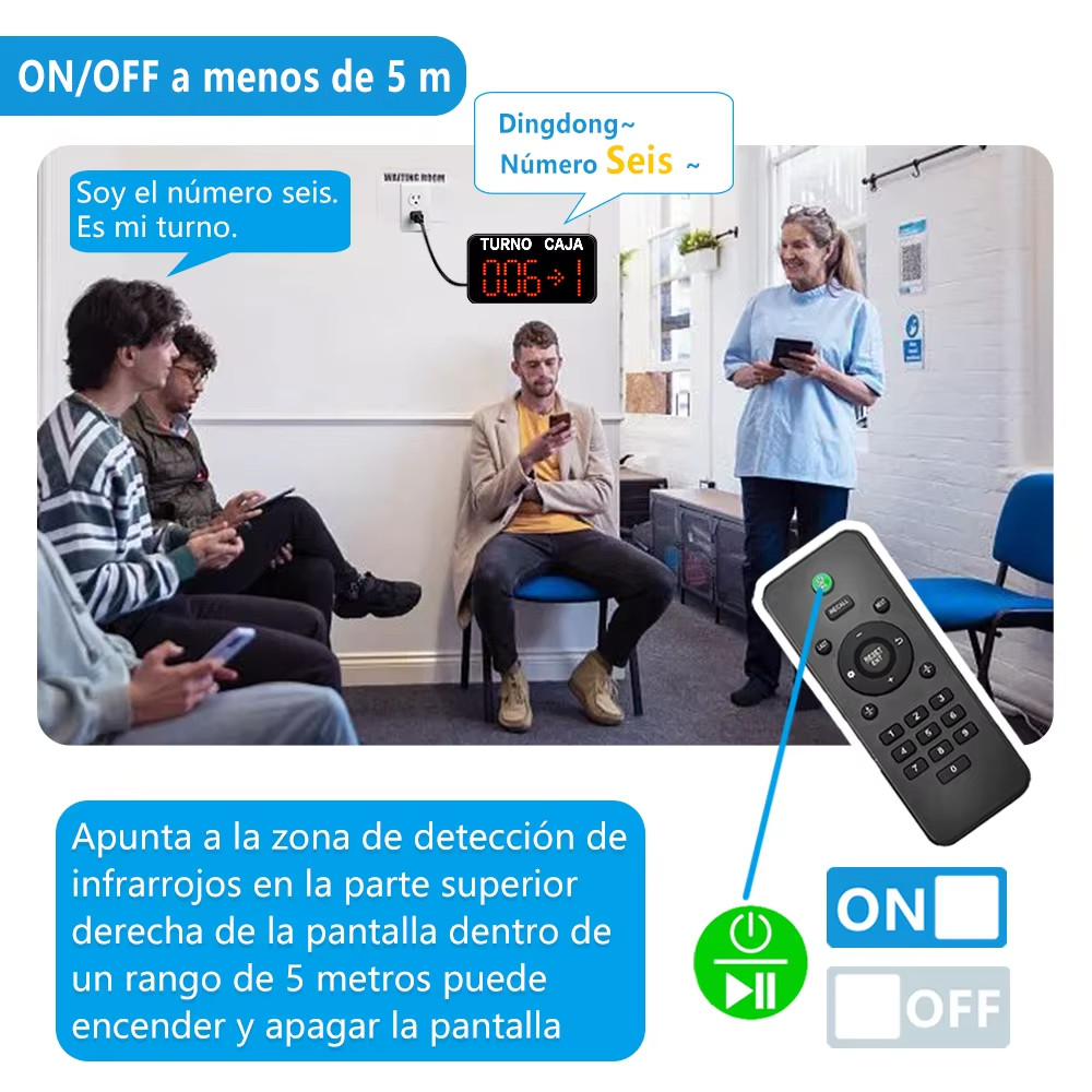 Take A Number System Wireless Remote Call Queue Number Display KIT Management