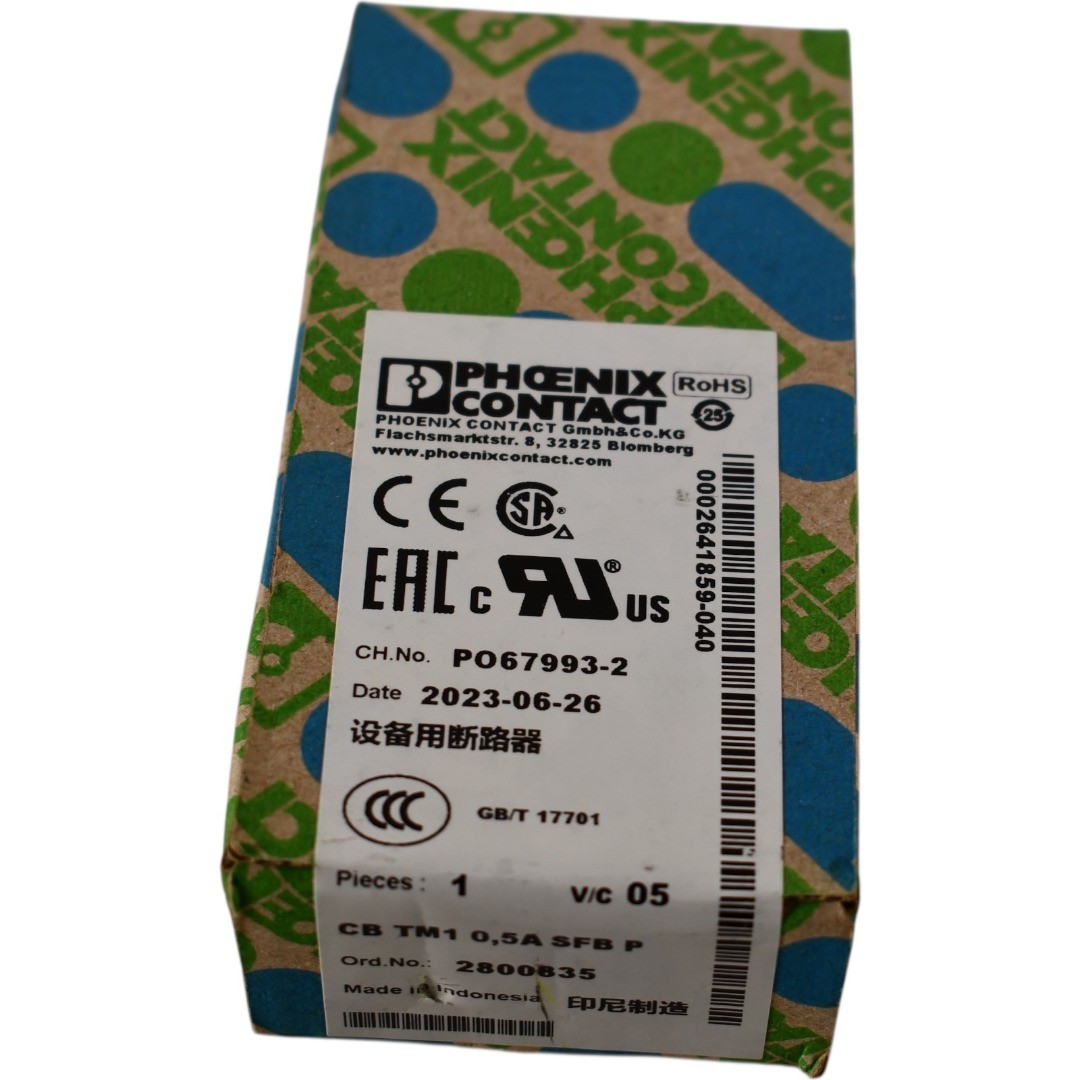 NEW Phoenix Contact CB TM1 0.5A SFB P Circuit Breaker 2800835