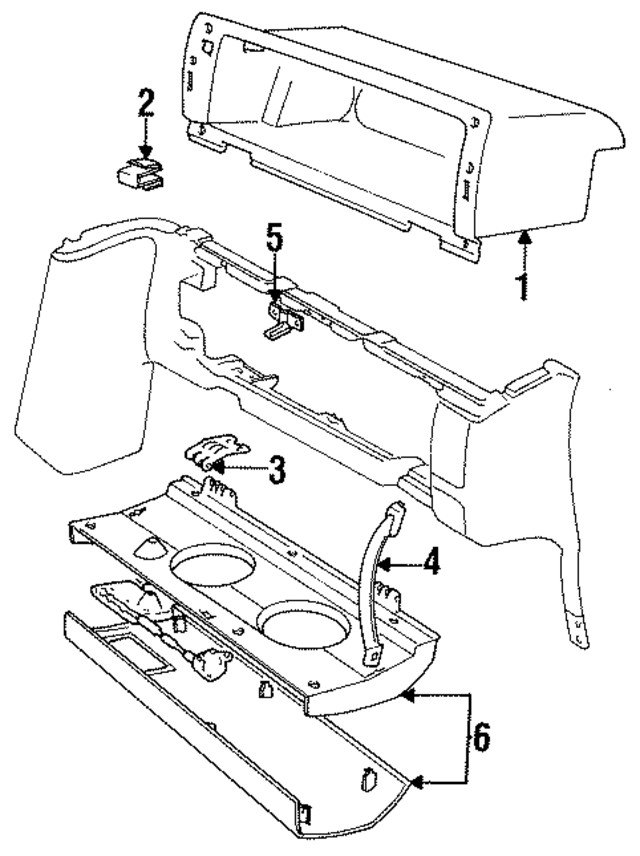 Genuine Volvo Glove Box Clip 9128732
