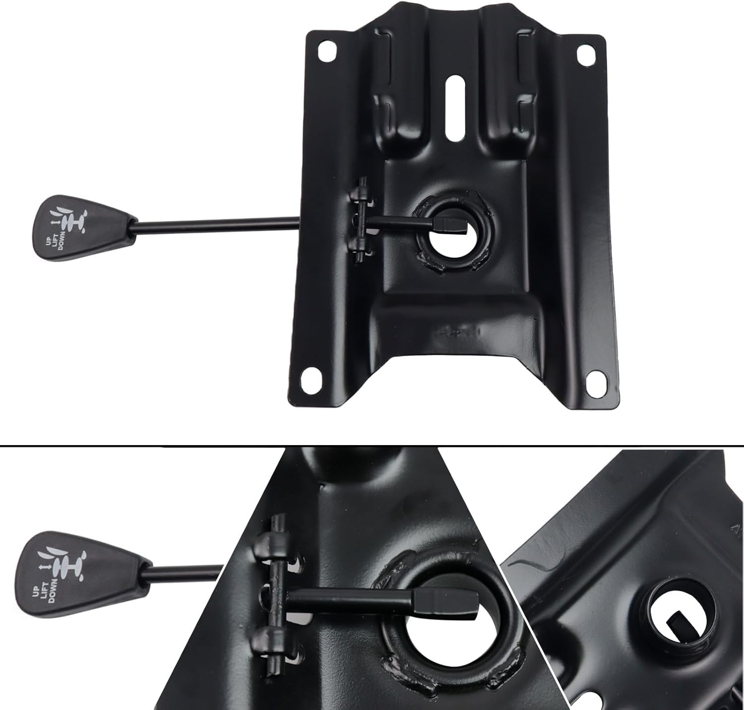 Office Chair Tilt Base Heavy Duty Steel Control Mechanism Black Swivel 6.8x5.5in