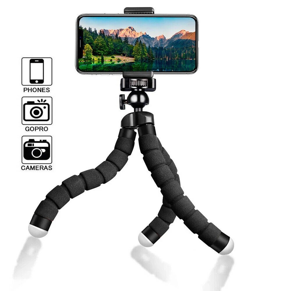 Tripod Stand w/ Phone Holder Mini Octopus Small Adjustable Mount iPhone Samsung2