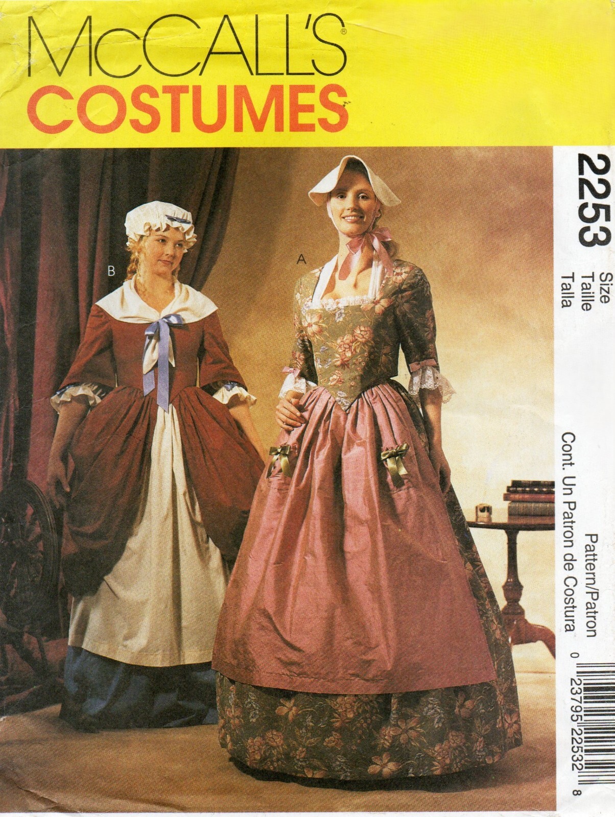 Revolutionary Dress Costume Sewing Pattern U-Pick Size 6-14 McCall's 2253 OOP