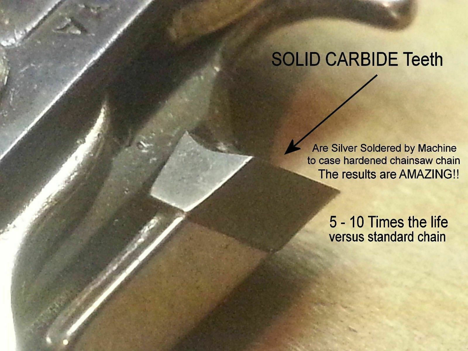 *SOLID CARBIDE* Chainsaw Chain Fits Stihl MS 180 C-BE - 16" - 61 PMM3 55 DL