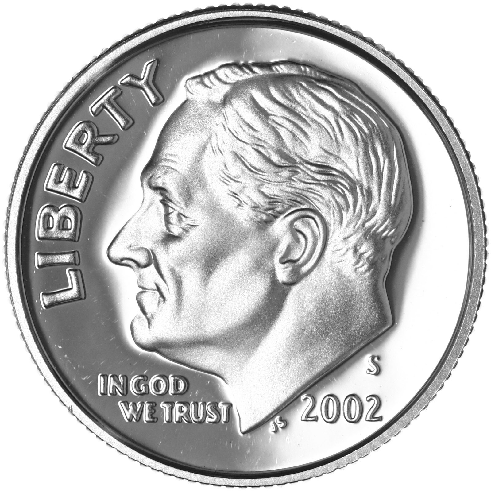 2002 S Roosevelt Dime Gem DCam Proof 90% Silver