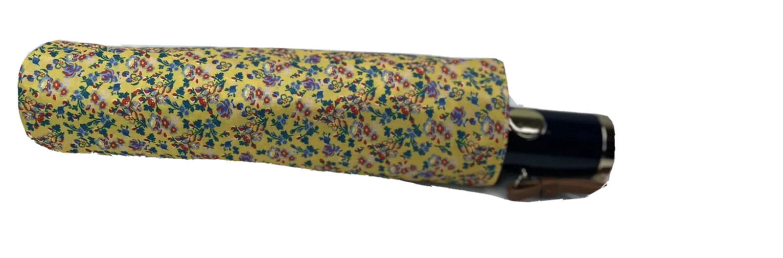 Tory Burch Liberty Ditsy  Print Umbrella Floral Compact Yellow NWT