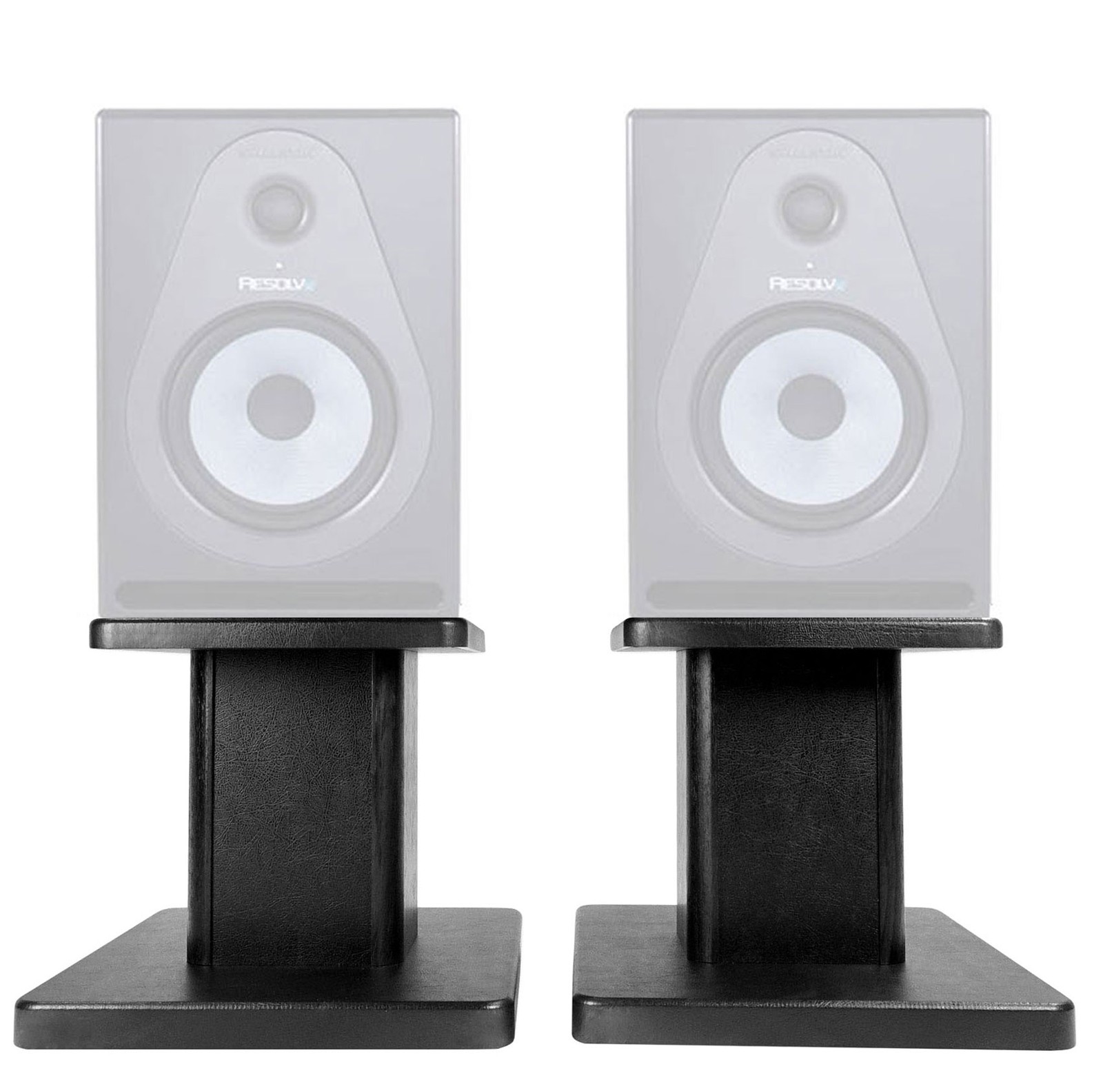 Rockville 8” Black Studio Monitor Speaker Stands For Samson Resolv SE6