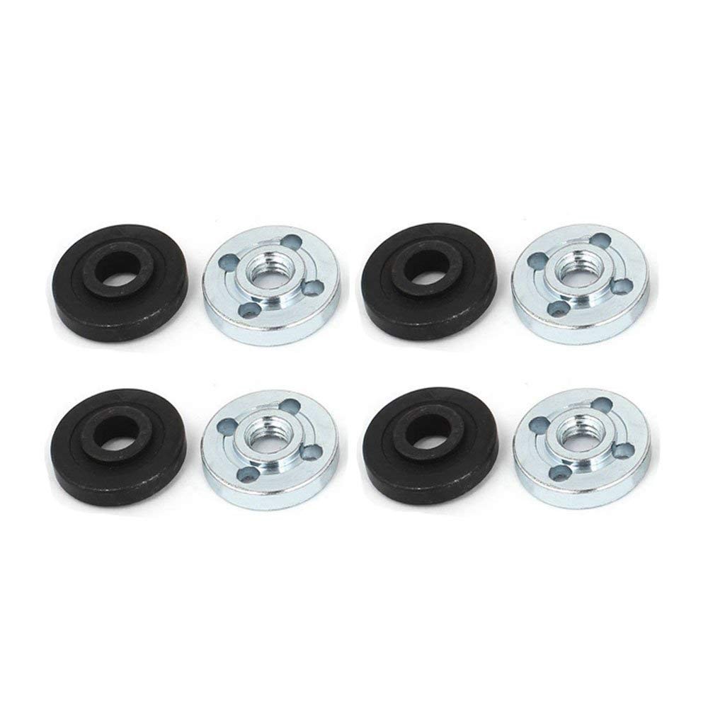 4Pairs 10mm/0.4" Round Clamp Inner Outer Flange Nuts Electrical Angle Grinder...