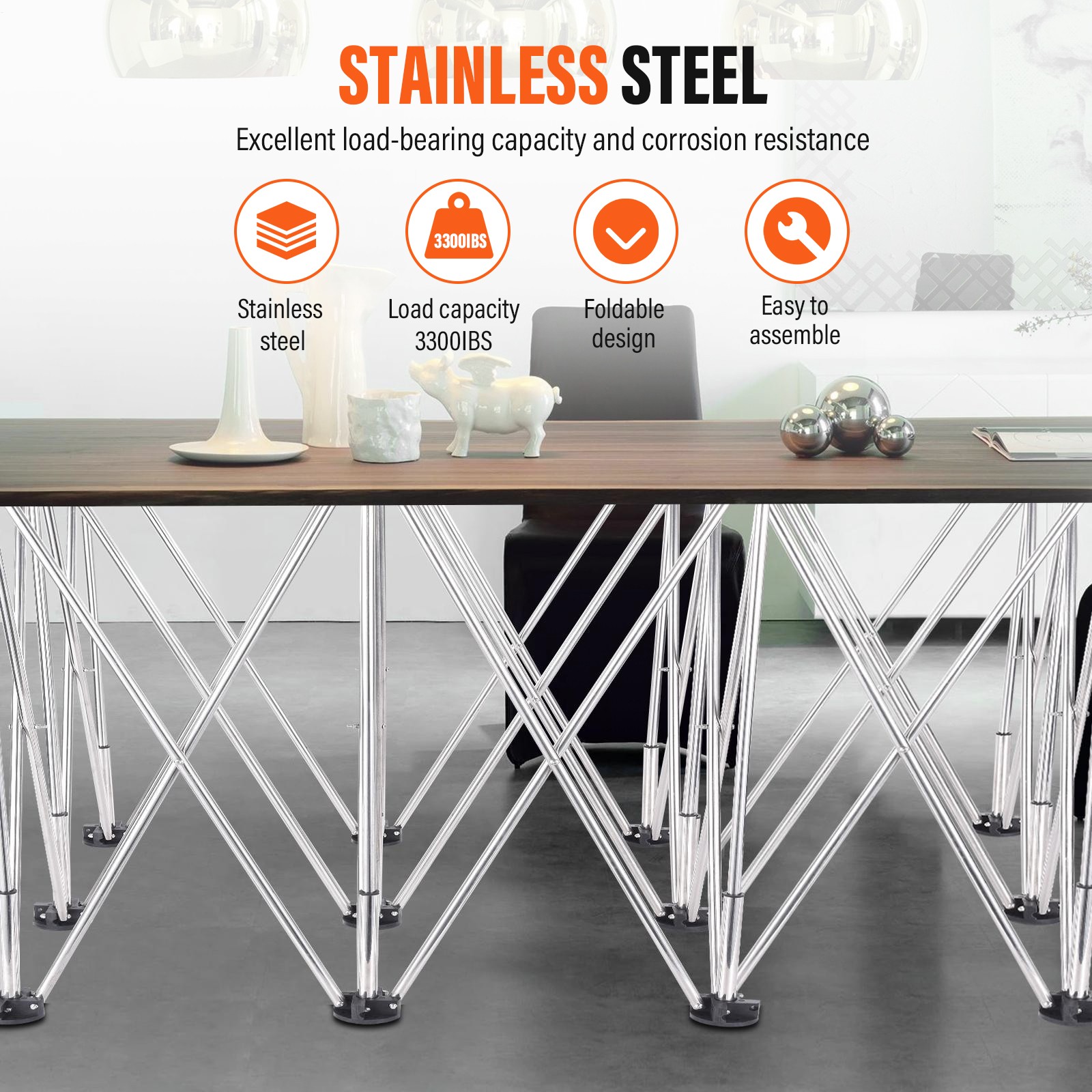87*29in Portable Work Station with Storage Bag, Foldable Work Bench Table Silver