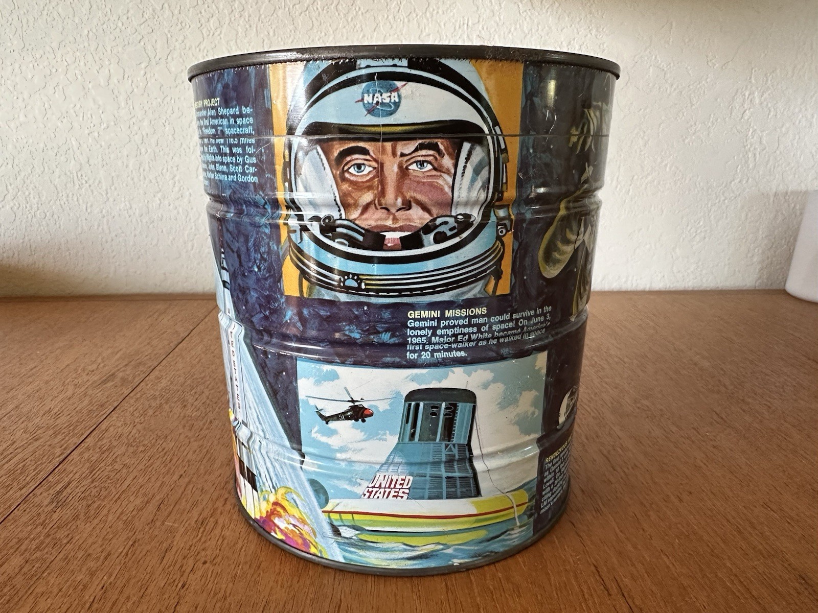 Rare 1969 NASA Coca-Cola Coffee Tin Can Gemini Missions Moon Landing Apollo