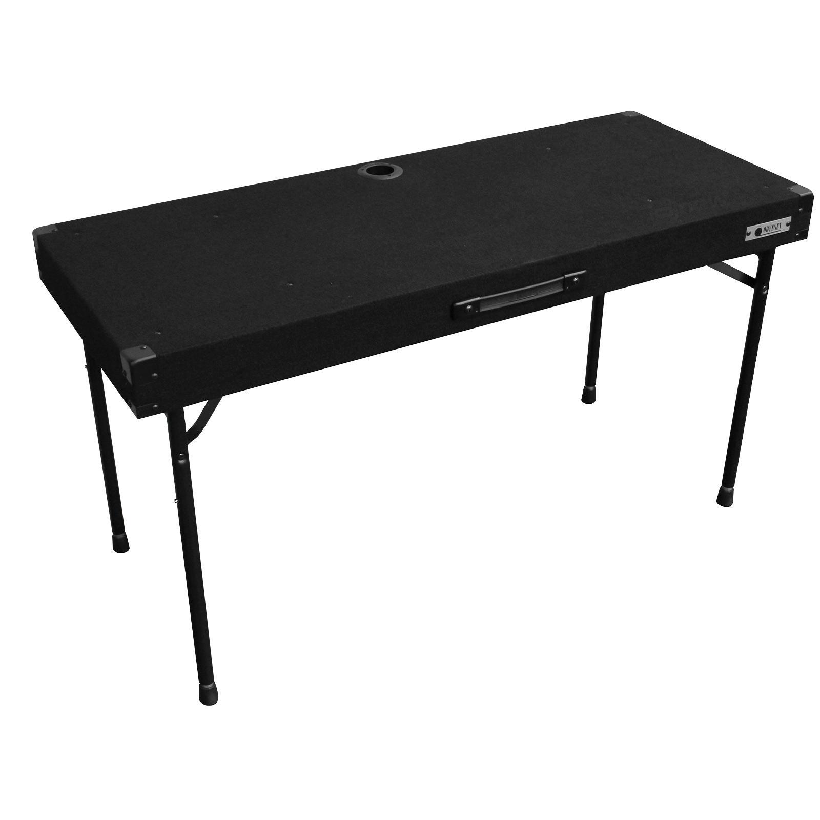 Odyssey CTBC2048 Carpeted Portable Pro DJ Work Table w Adjustable Folding Legs