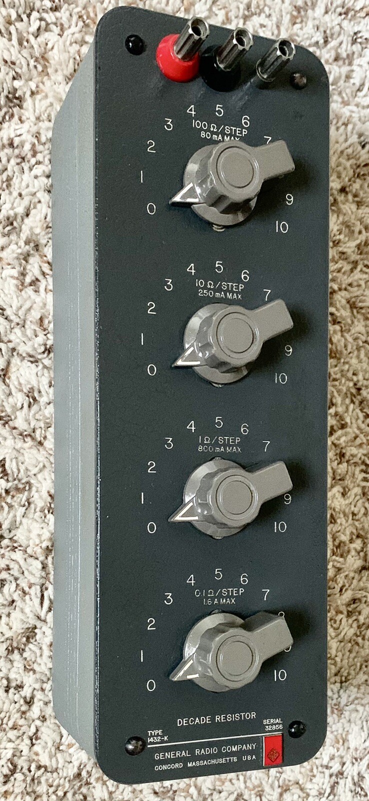 General Radio Company Decade Resistor Type 1432-K, Series 32856