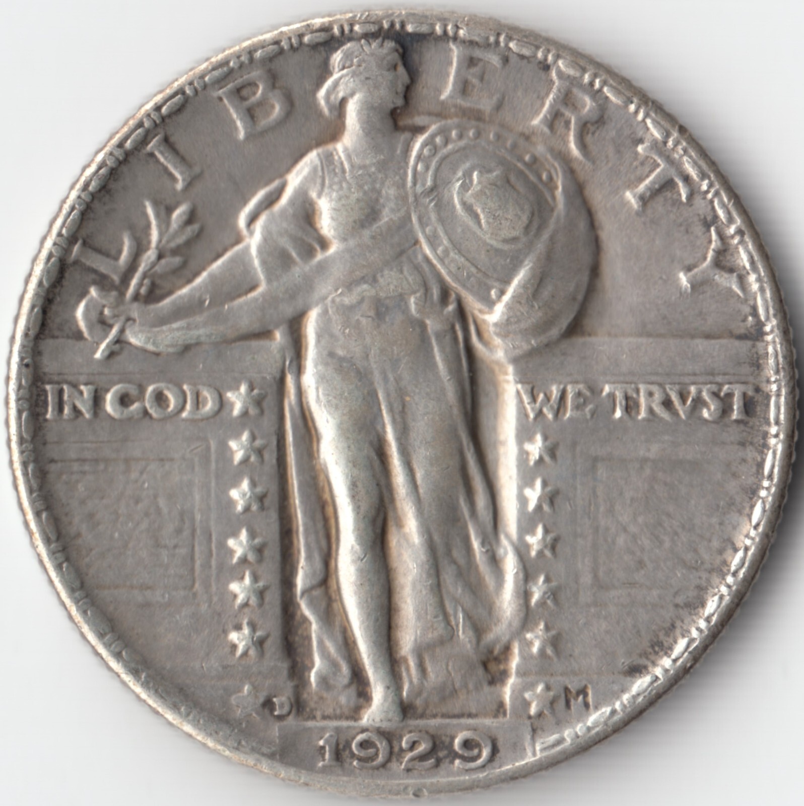 1929 D Standing Liberty Quarter, AU+, Minimum Full Head