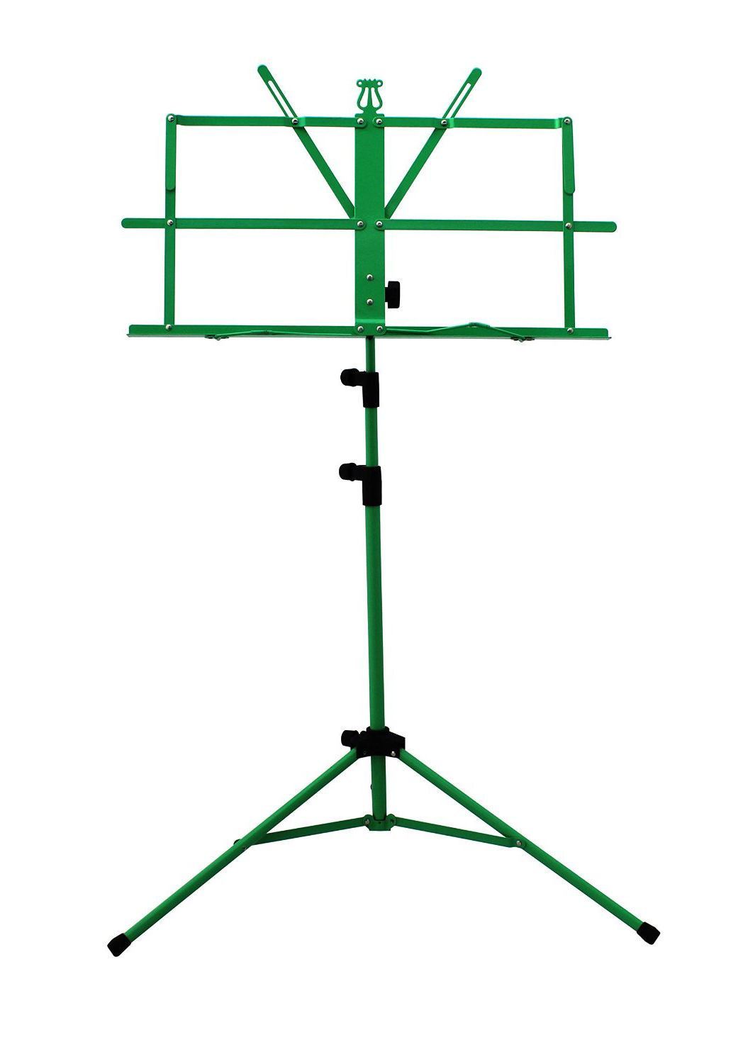 New High Quality Adjustable Folding Sheet Music Stand w Carrying Bag-Light Green