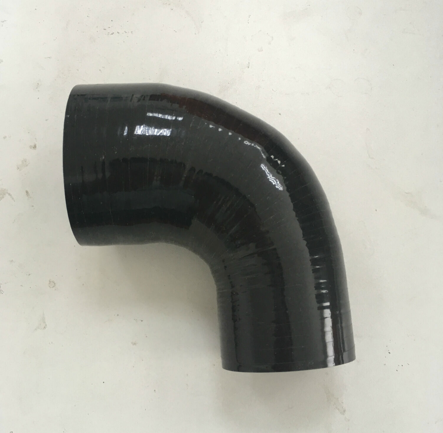 Black 2.25" to 2.75" 90 Degree Silicone Reducer Hose Elbow Turbo Intake Pipe