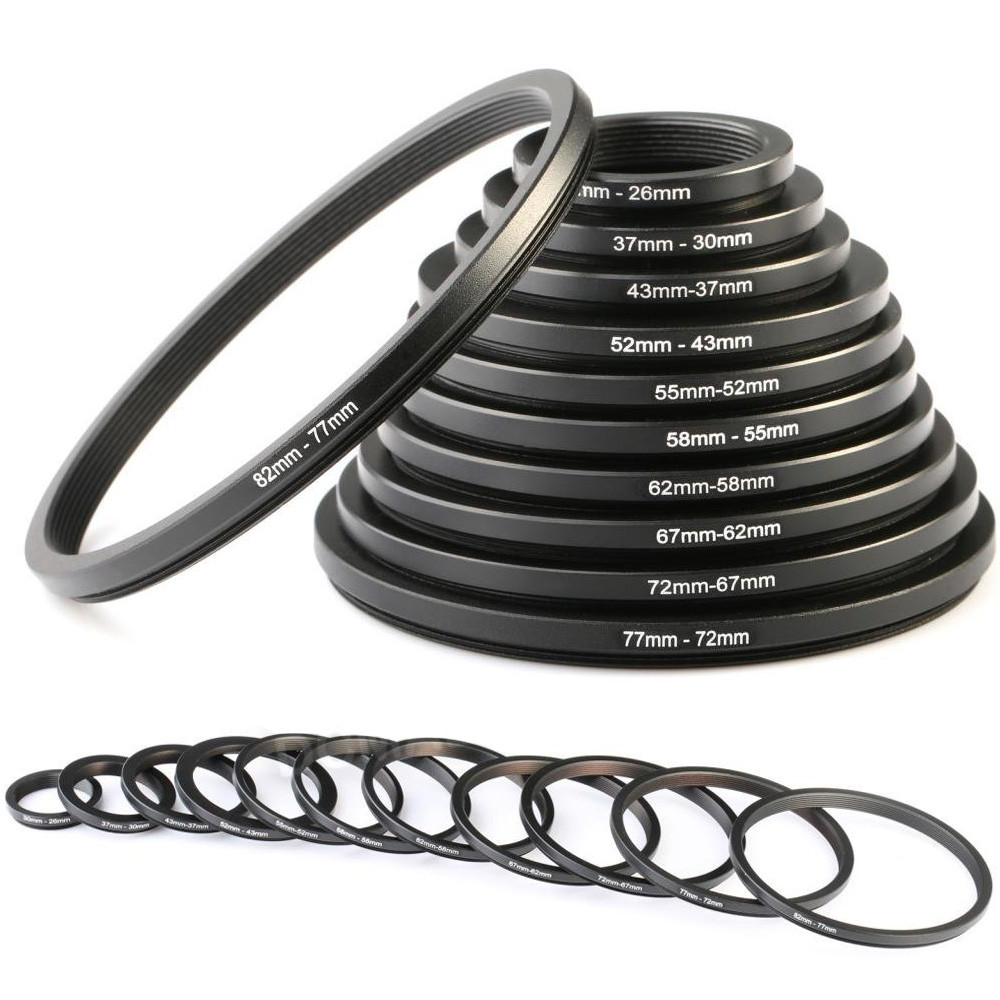 Black 77mm to 67mm 77mm-67mm Step Down Filter Ring Adapter