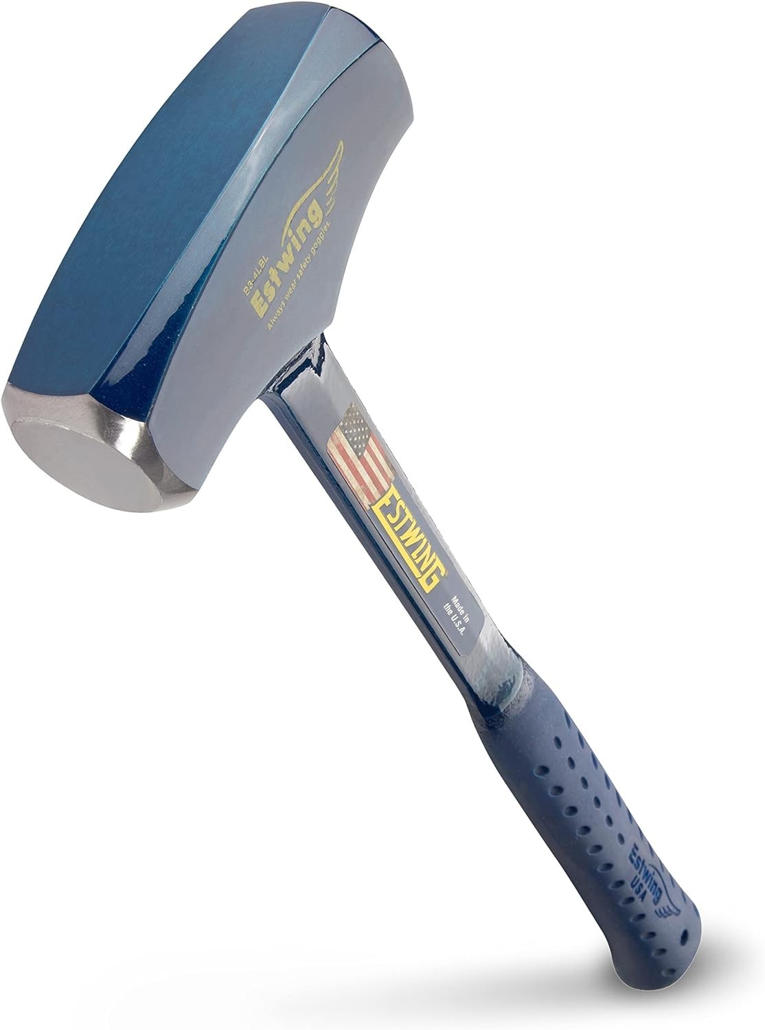 4-Pound Long Handle Sledge Hammer with Shock Reduction Grip for Heavy Hitting