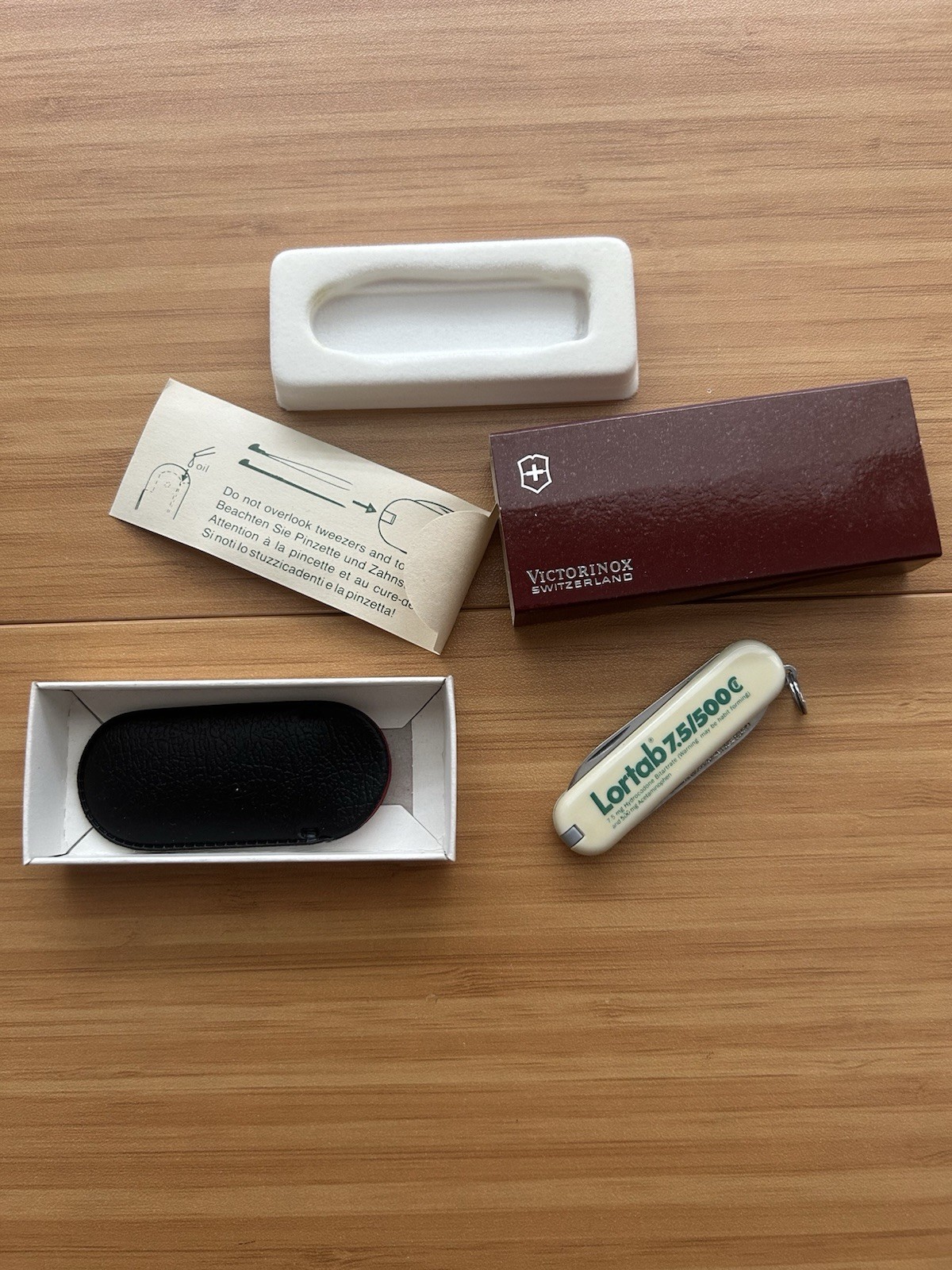 Victorinox Lortab (HC & Acet) Escort 0.6123 Advertising 58mm SAK *Rare Vintage