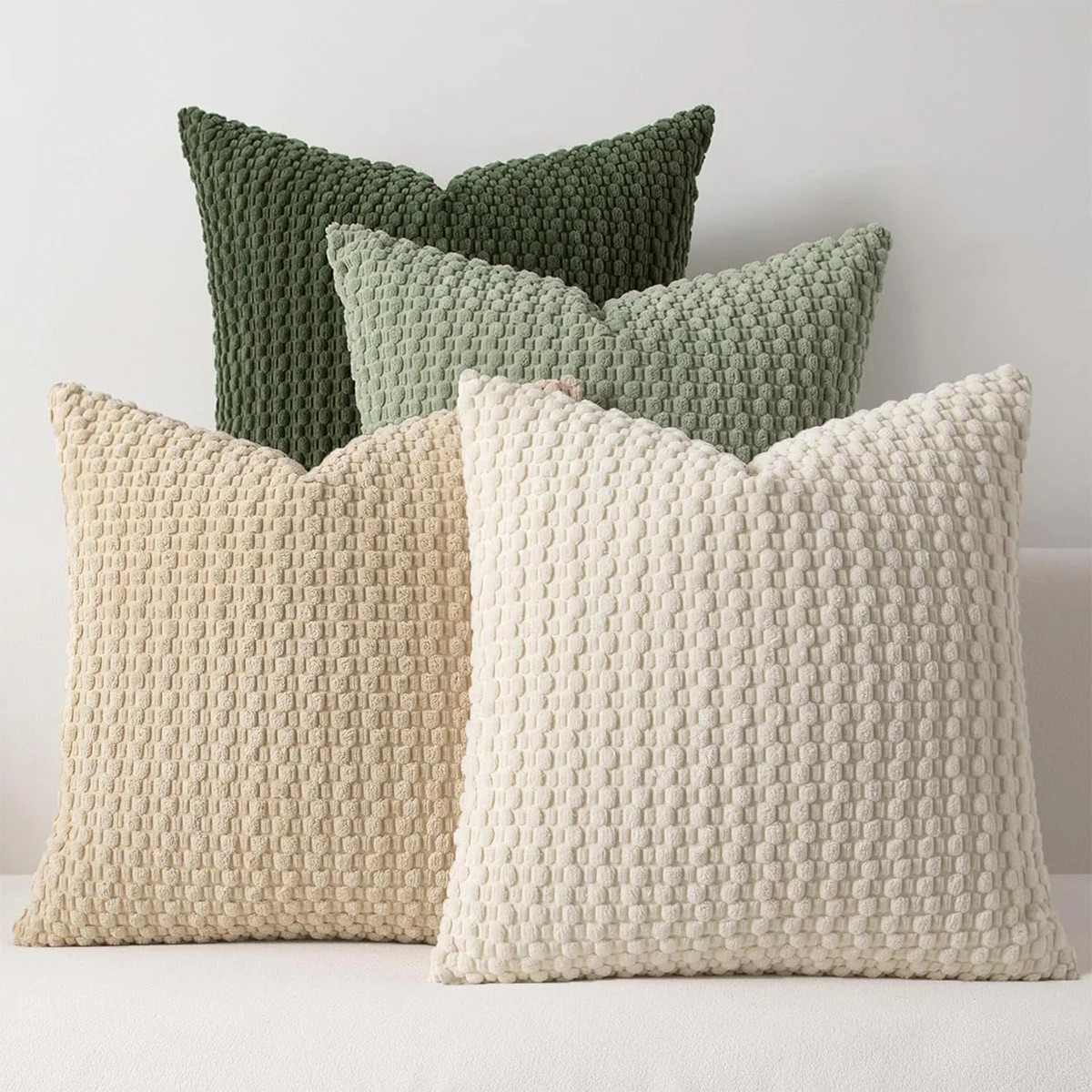 1 Pc Soft Boho Style Modern Double-sided Design Pillows Cover, Farmhouse Neutral