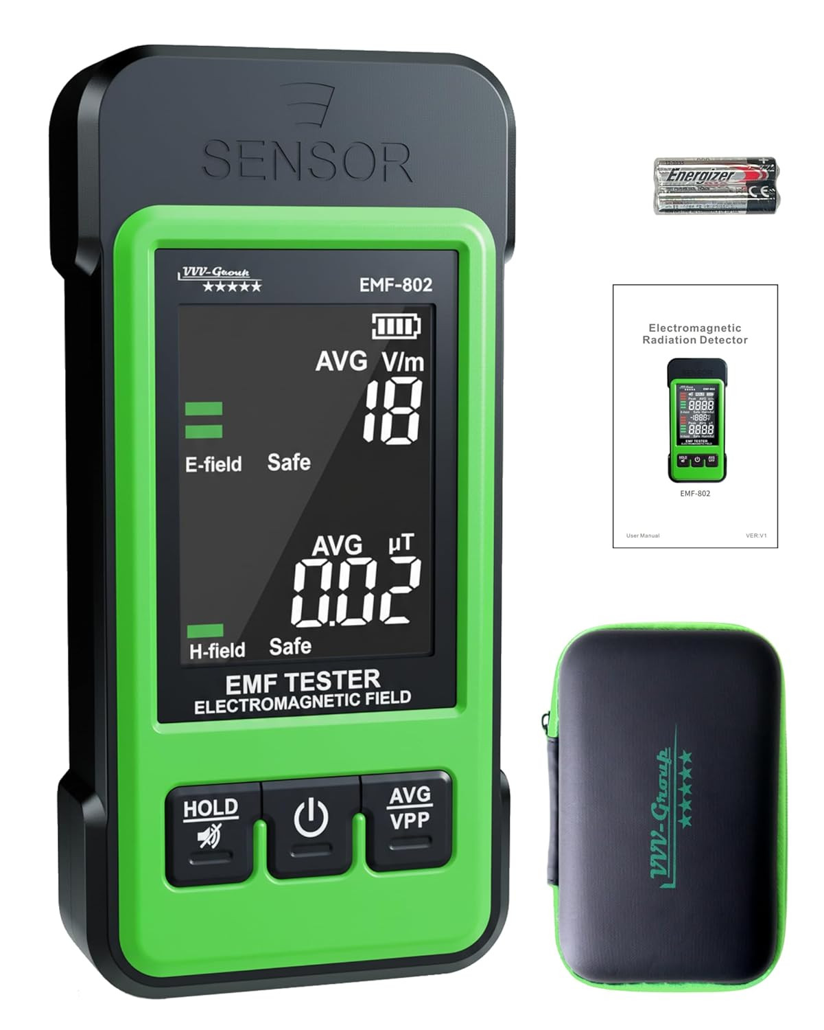 EMF Detector for Home & Office – EMF-802 by  | Electric & Magnetic Field Meter w