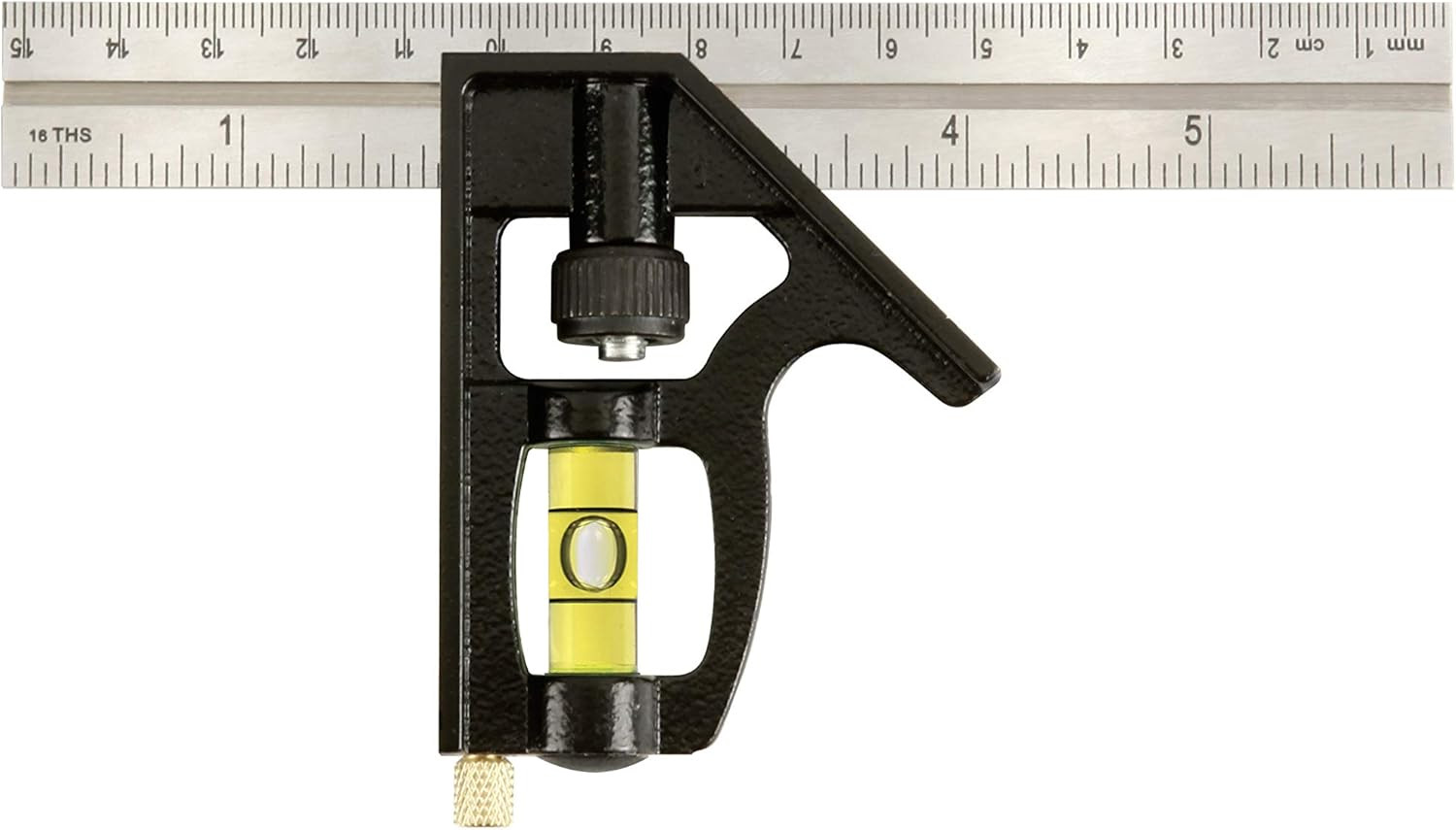 Level & Tool 406EM-S Heavy Duty Professional Inch/Metric Metal Combination Squar