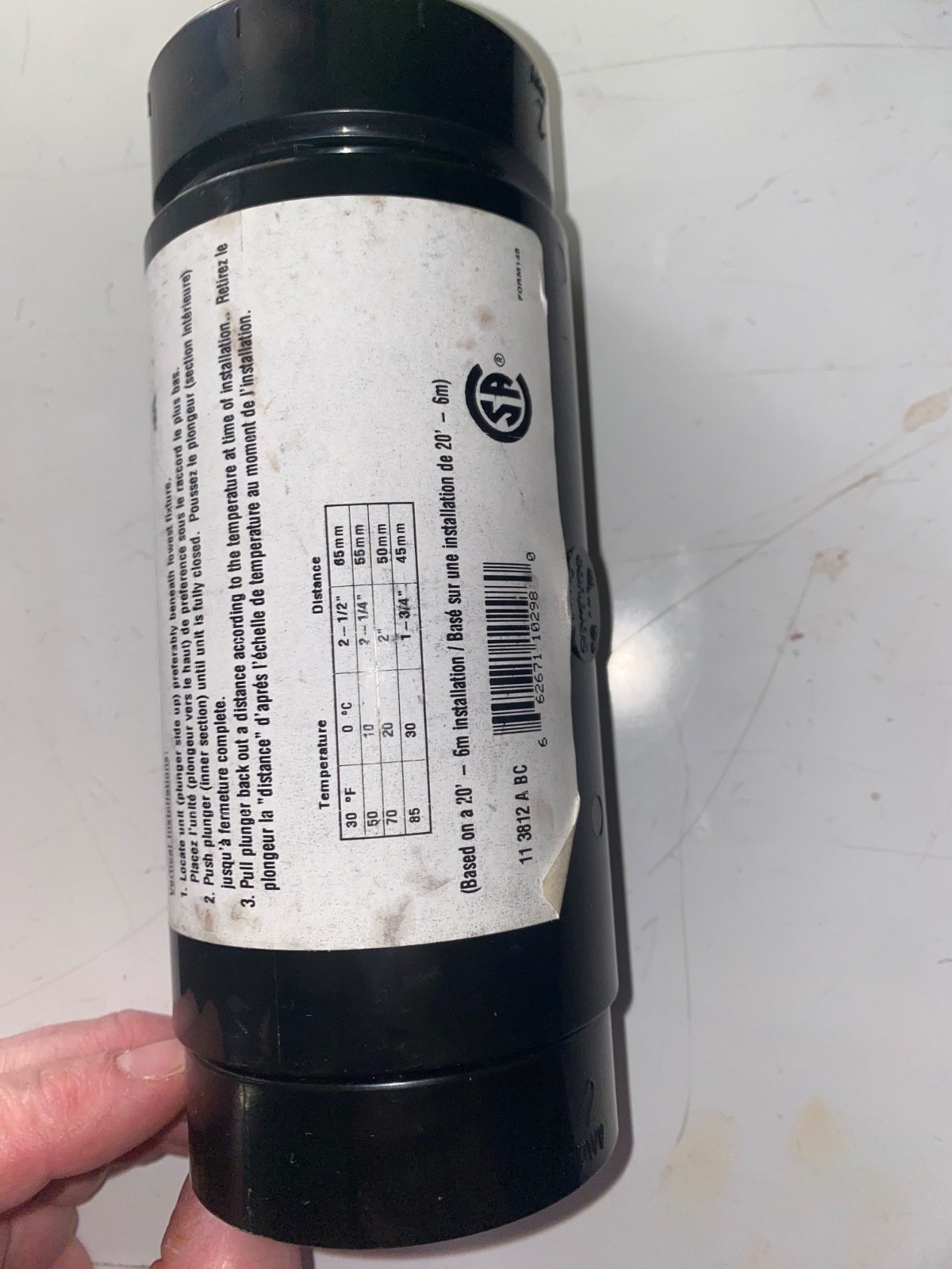 NEW Canplas Expansion Joint 2" DIA. ABS DWV Type 1 SxS 113812ABC One Unit