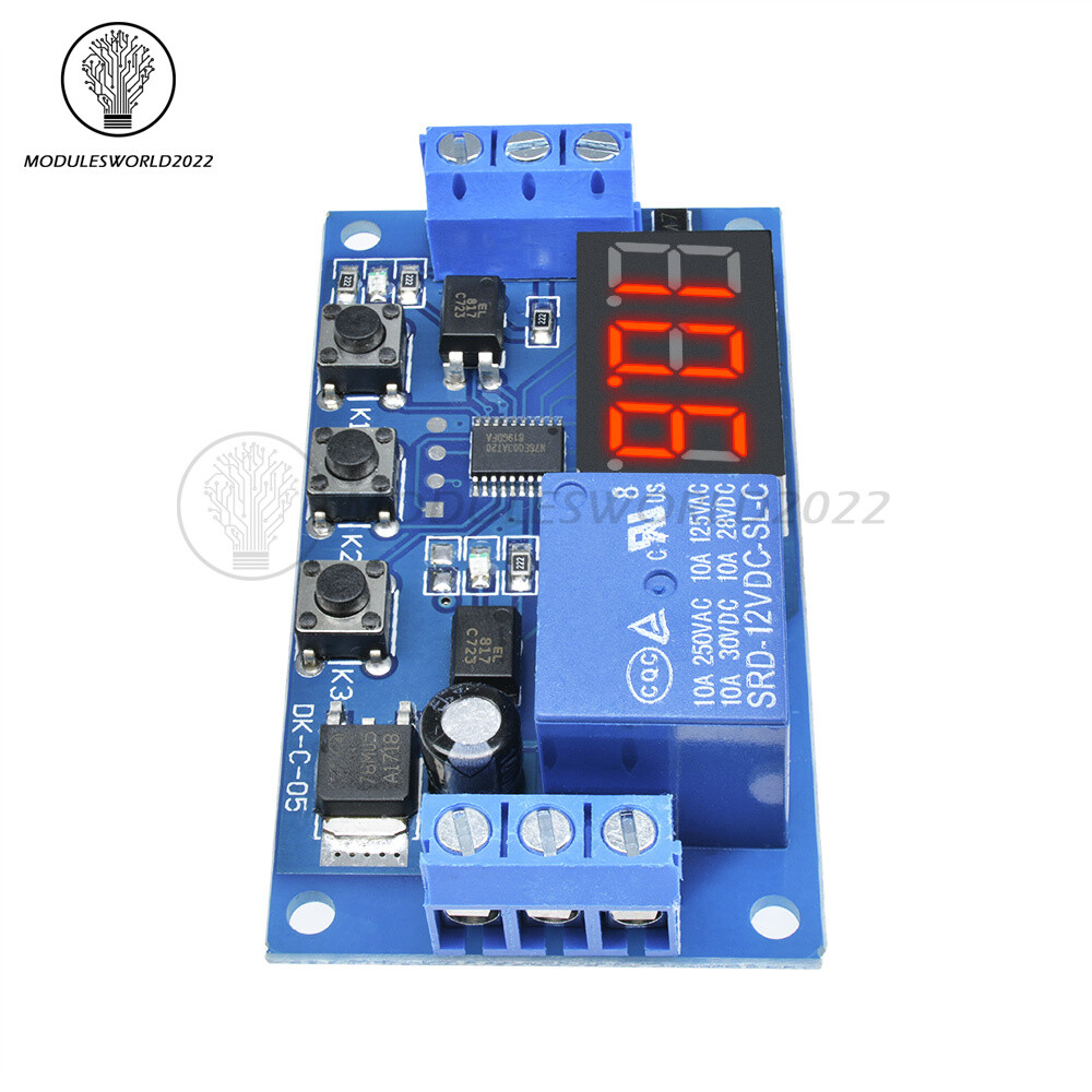 DC 12V LED Display Home Automation Delay Timer Board Control Switch Relay Module
