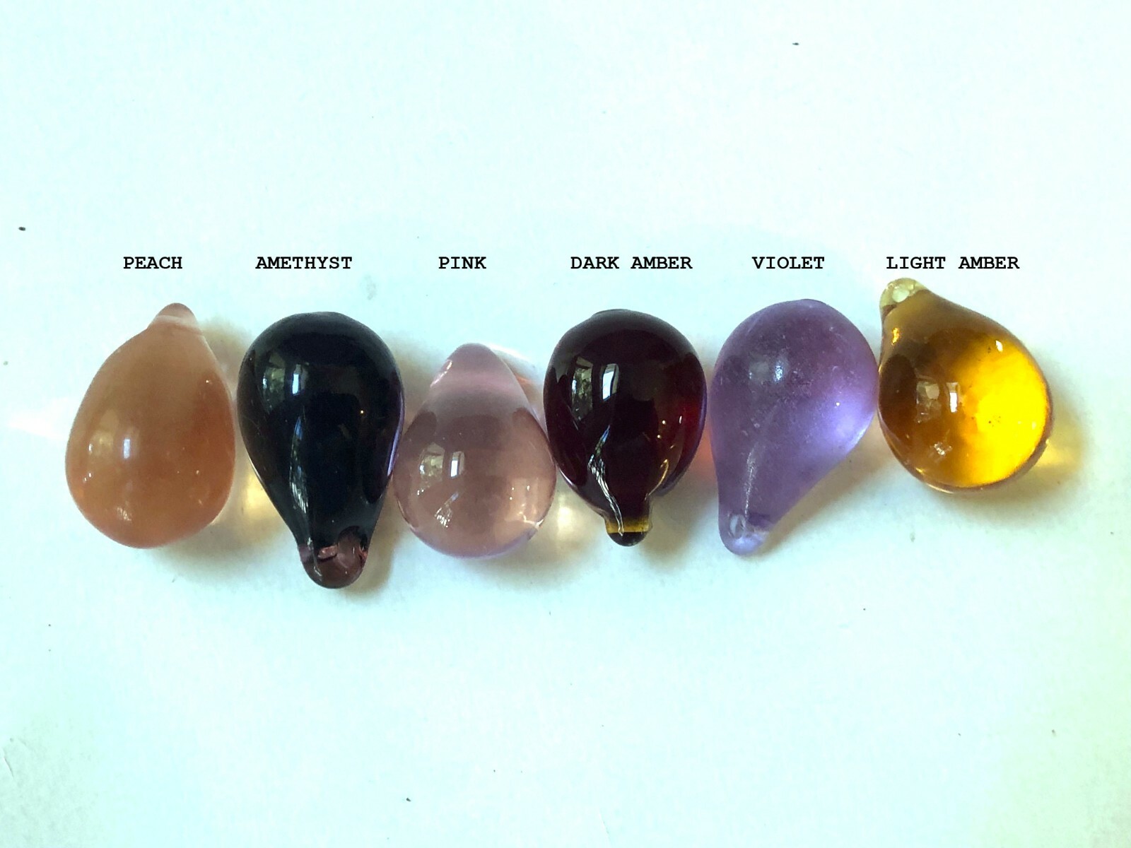 LOT OF 5~NEW GLASS GRAPE TEAR DROP SUNCATCHER 26mm Chandelier Prism 6 colors