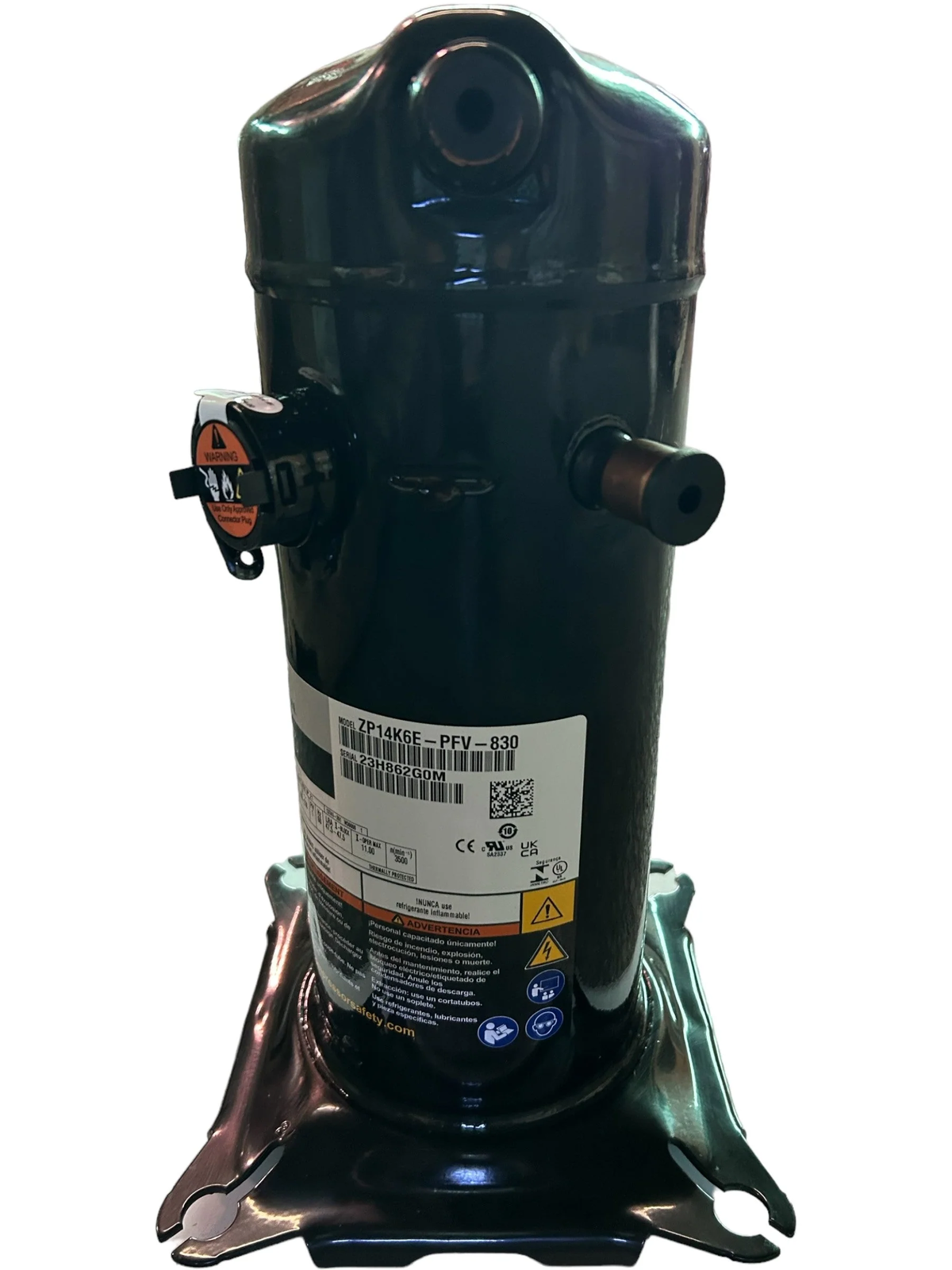 Copeland, Scroll, Compressor, ZP14K6E-PFV-830, 14700-20200 BTU, 1PH