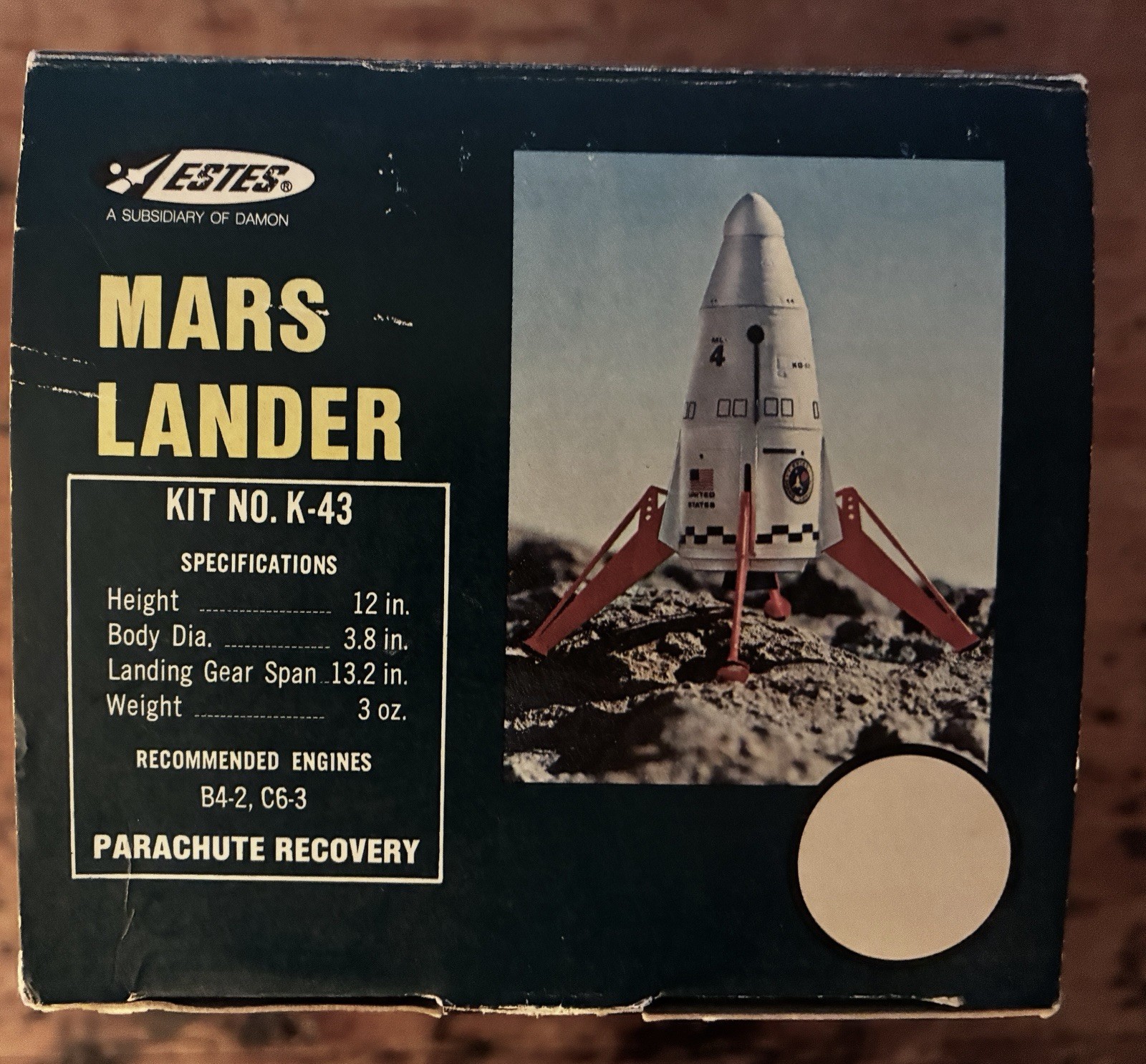 Estes Mars Lander K-43, Boxed, Damon Era