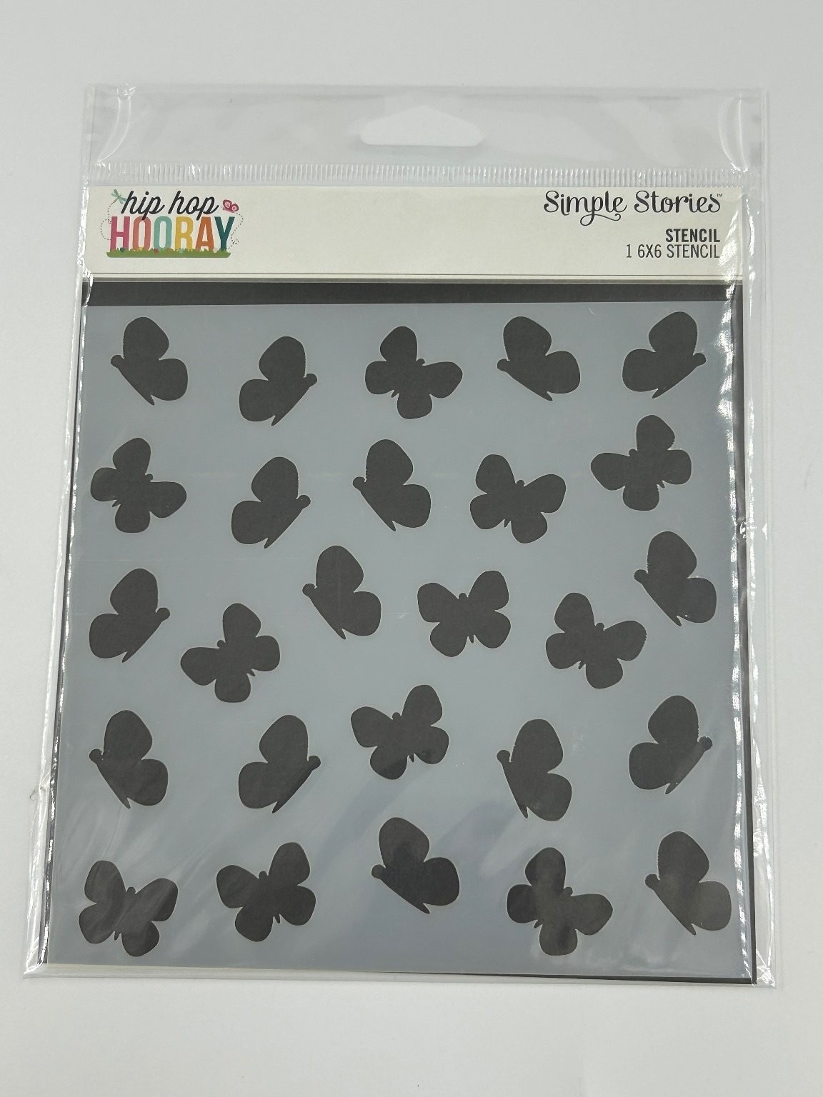 Simple Stories Hip Hop Hooray Butterfly Stencil 6x6 Made in USA